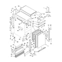 KitchenAid KUIS18PNJW8 cabinet liner and door parts diagram