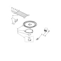 Whirlpool MH1170XSB0 magnetron and turntable parts diagram