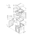 Whirlpool WTW6300SW0 top and cabinet parts diagram