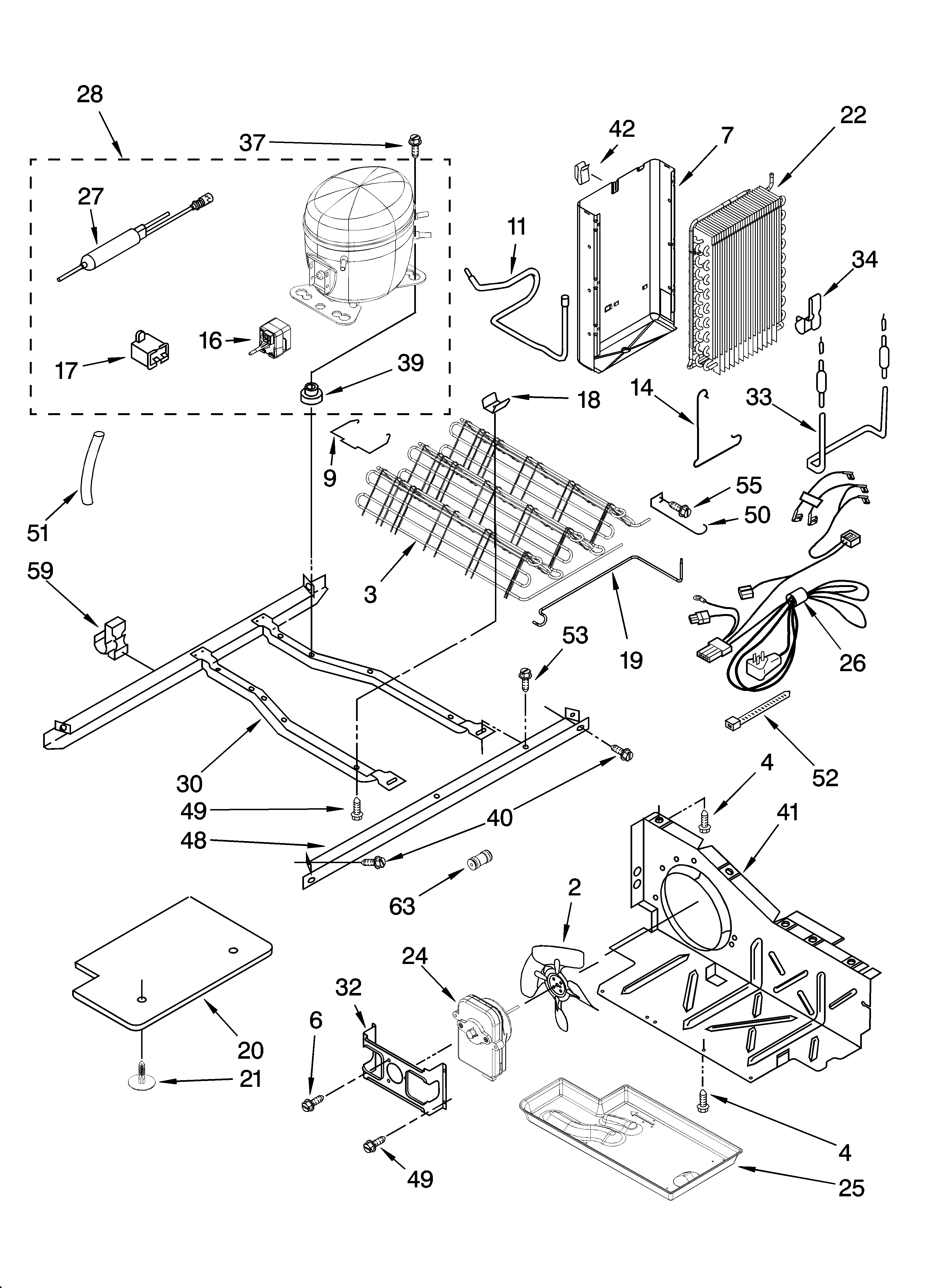 Whirlpool 6GS2SHQXRQ01 unit parts diagram