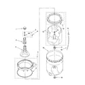 Whirlpool 7MWT95500SQ0 agitator, basket and tub parts diagram