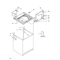 Whirlpool 7MWT96540SQ0 top and cabinet parts diagram
