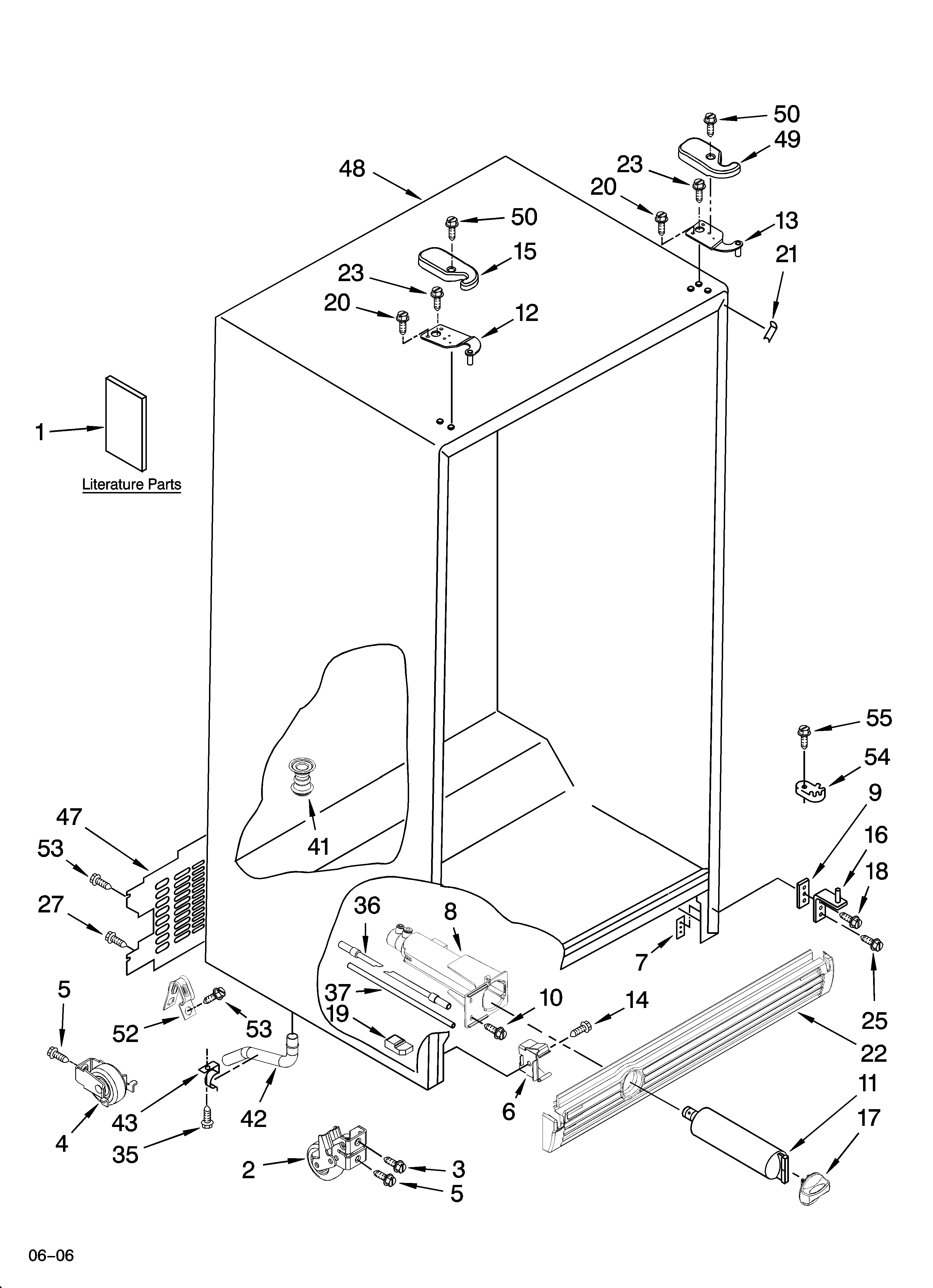 Crosley CS22CFXTB00 cabinet parts diagram