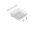 Whirlpool DUL240XTPQ7 upper rack and track parts diagram