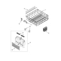 Whirlpool DUL240XTPQ7 lower rack parts, optional parts (not included) diagram