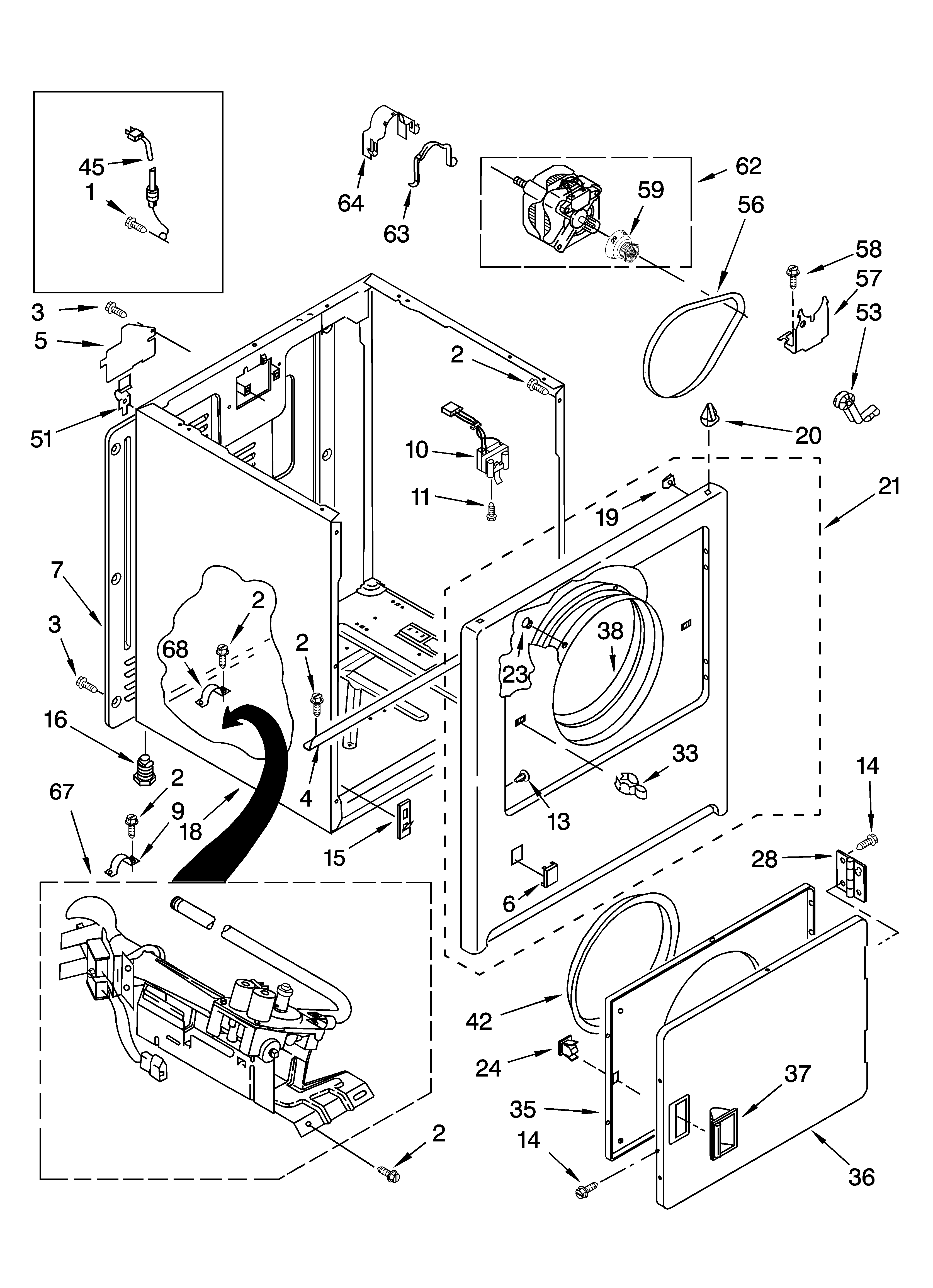 Estate EGD4300SQ0 cabinet parts diagram