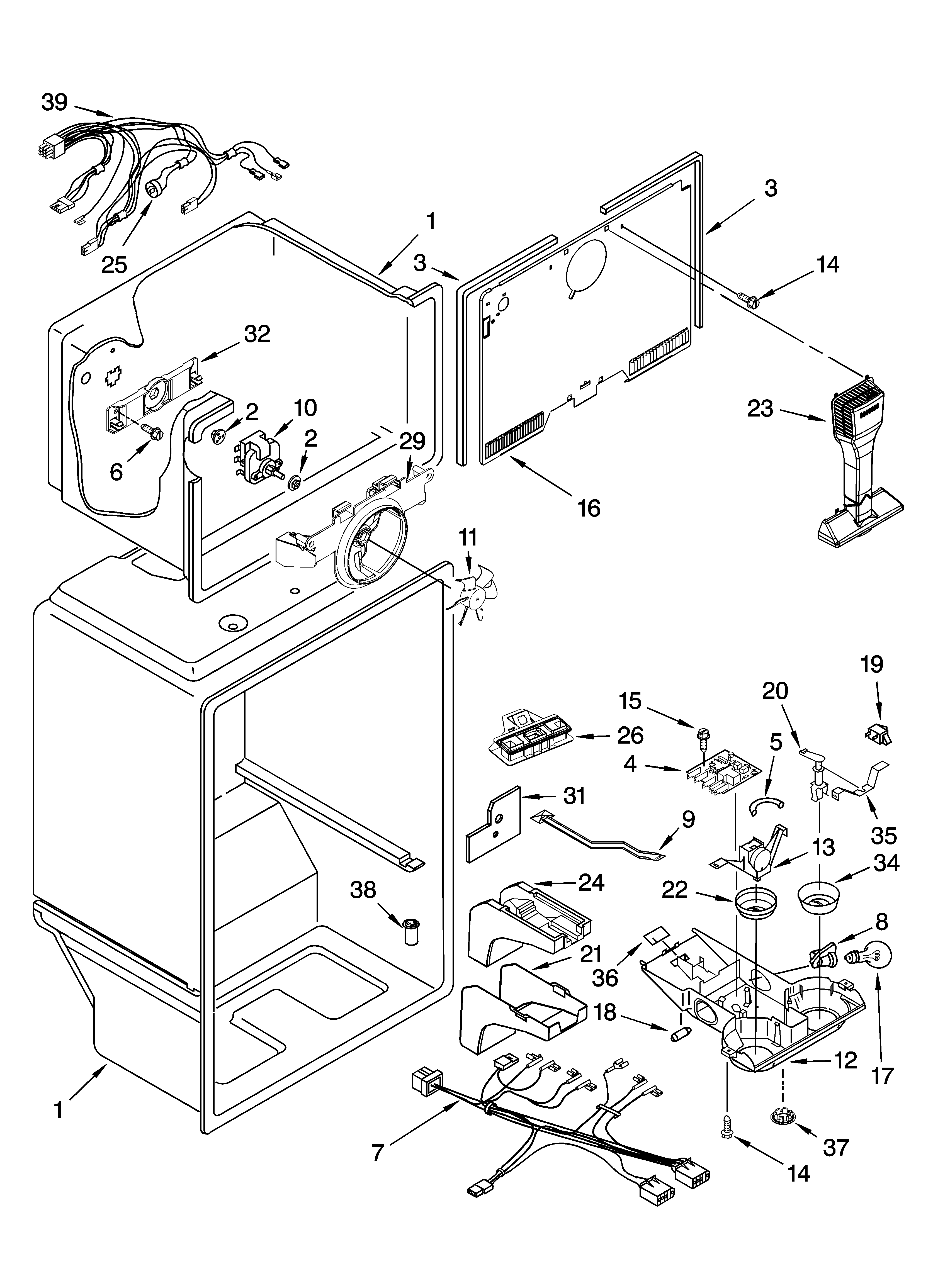 Whirlpool ET1CHMXKQ09 liner parts diagram