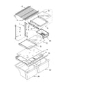 Whirlpool ET1FTEXSQ00 shelf parts, optional parts diagram