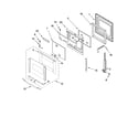 Whirlpool GBD307PRQ01 oven door parts diagram