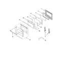 Whirlpool GBS307PRQ00 oven door parts diagram