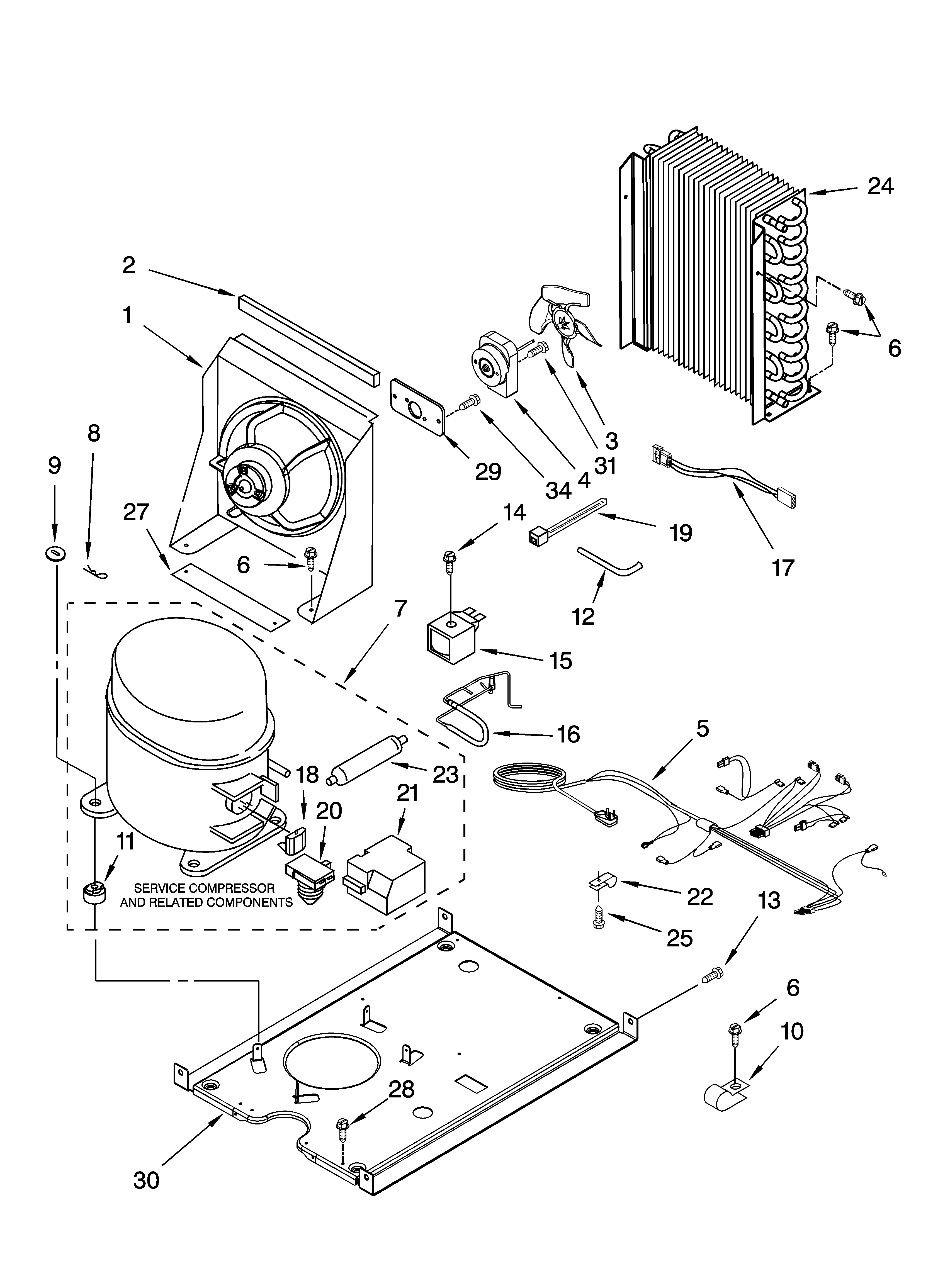 Whirlpool GI1500XHT9 unit parts, optional parts diagram