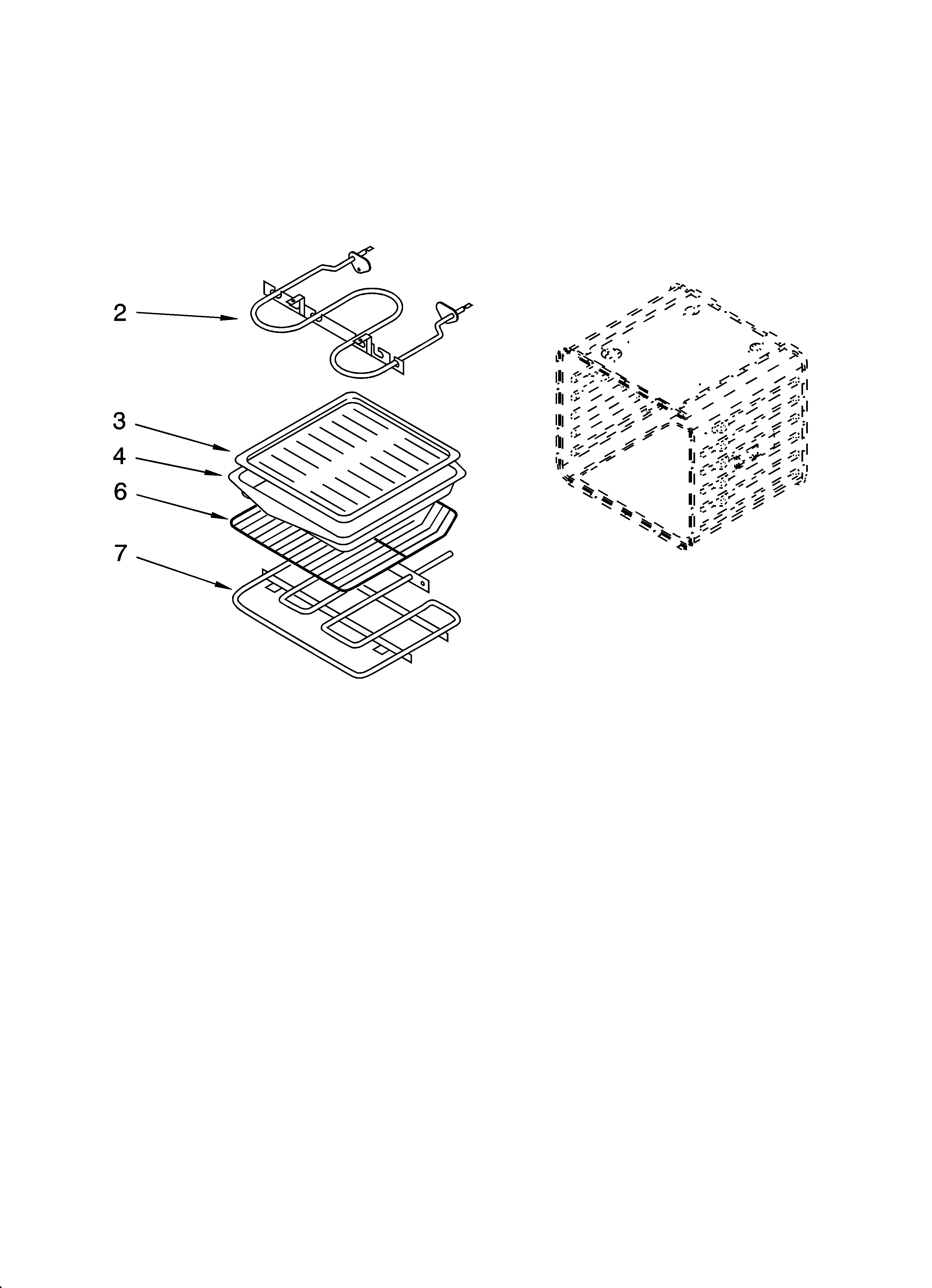 Whirlpool GMC305PRQ00 internal oven parts diagram