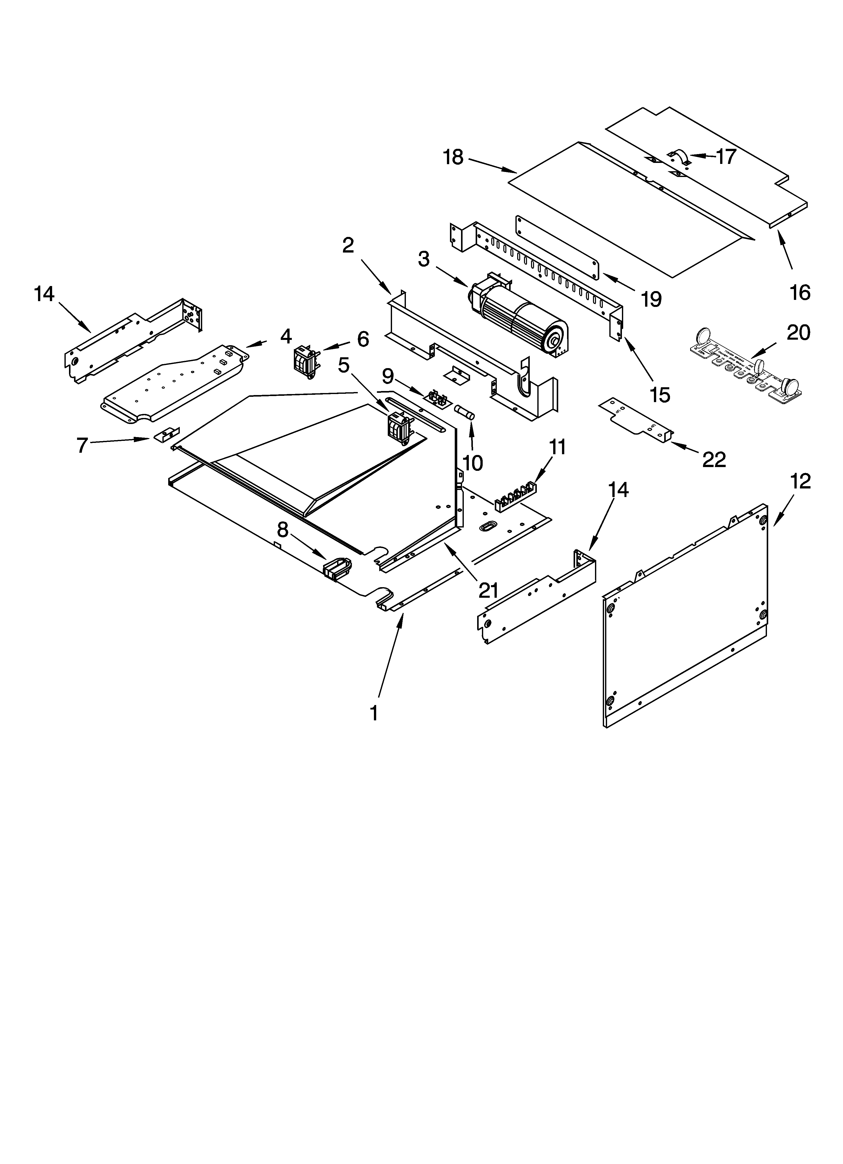 Whirlpool GMC305PRQ00 top venting parts, optional parts diagram