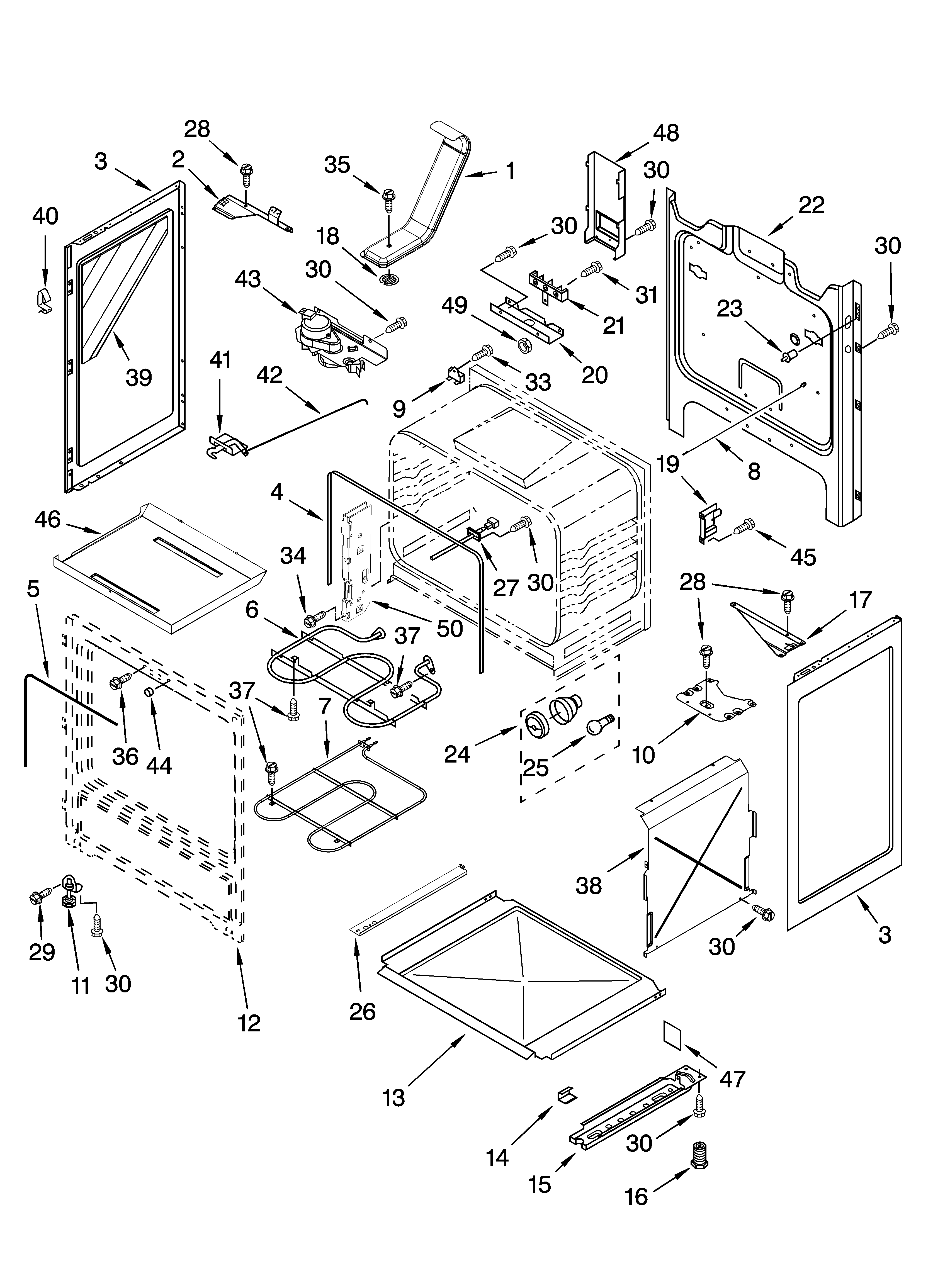 Whirlpool GR448LXPT3 chassis parts diagram