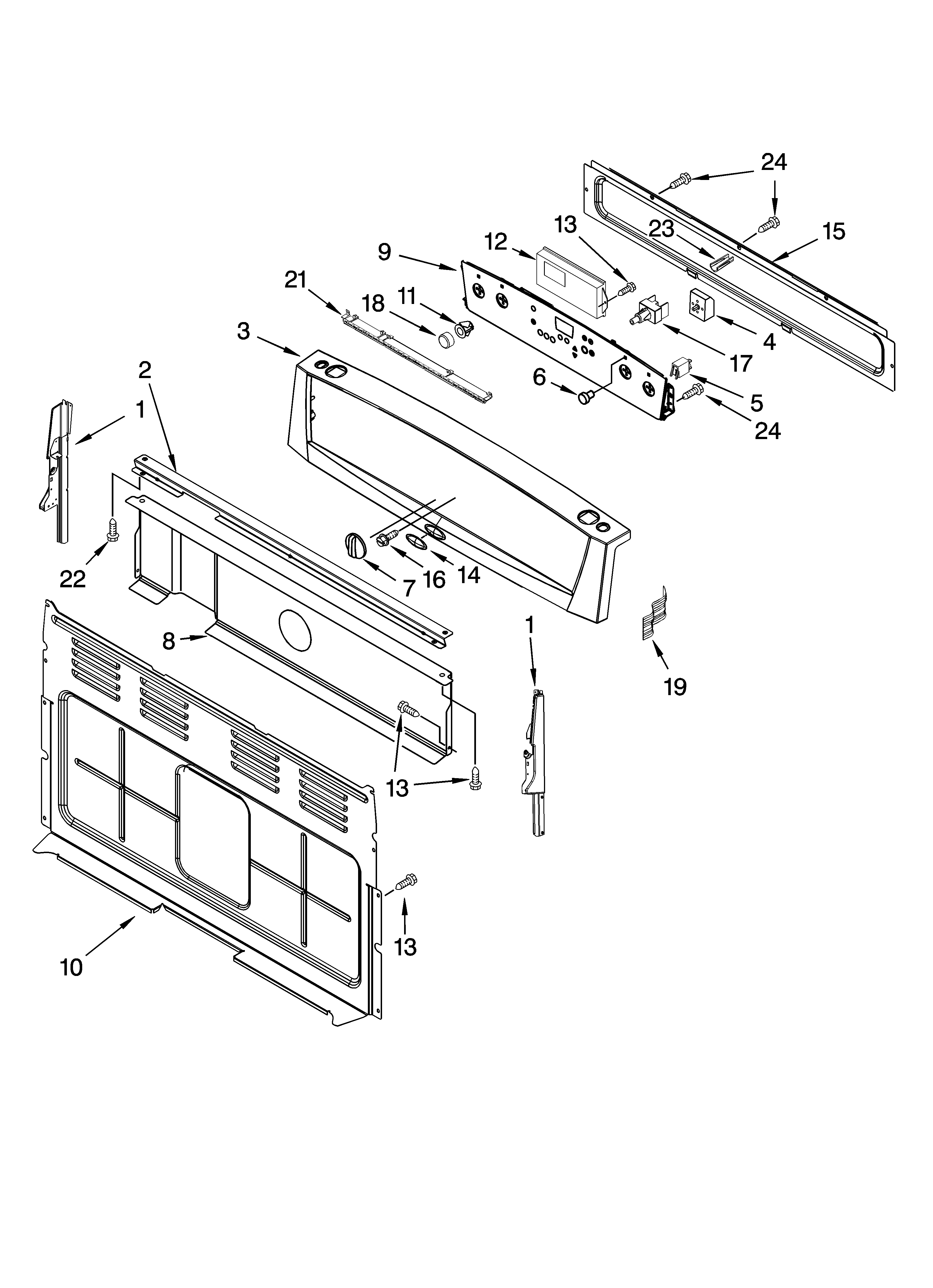 Whirlpool GR448LXPT3 control panel parts diagram
