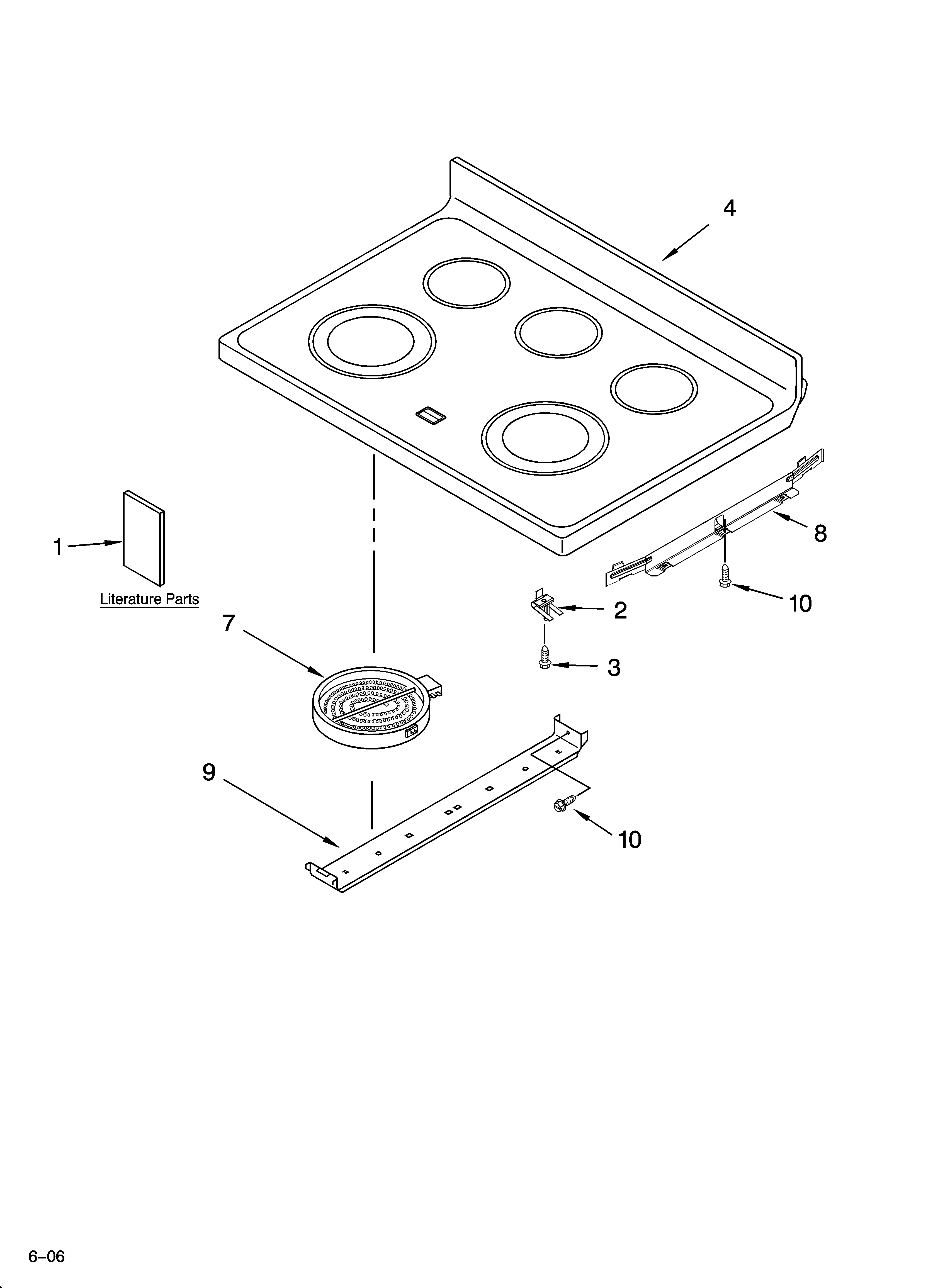Whirlpool GR563LXSS1 cooktop parts diagram