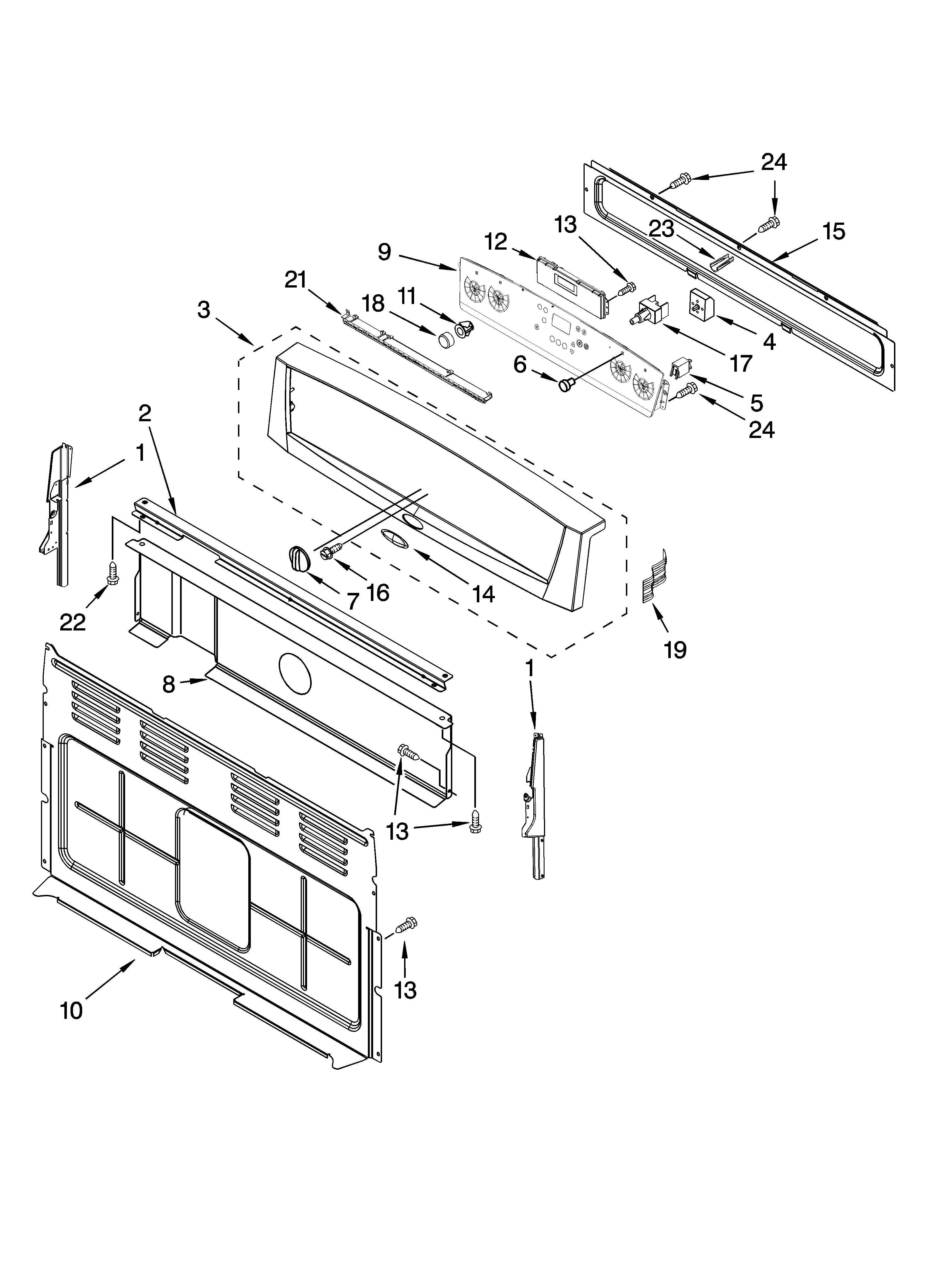Whirlpool GR563LXSS1 control panel parts diagram