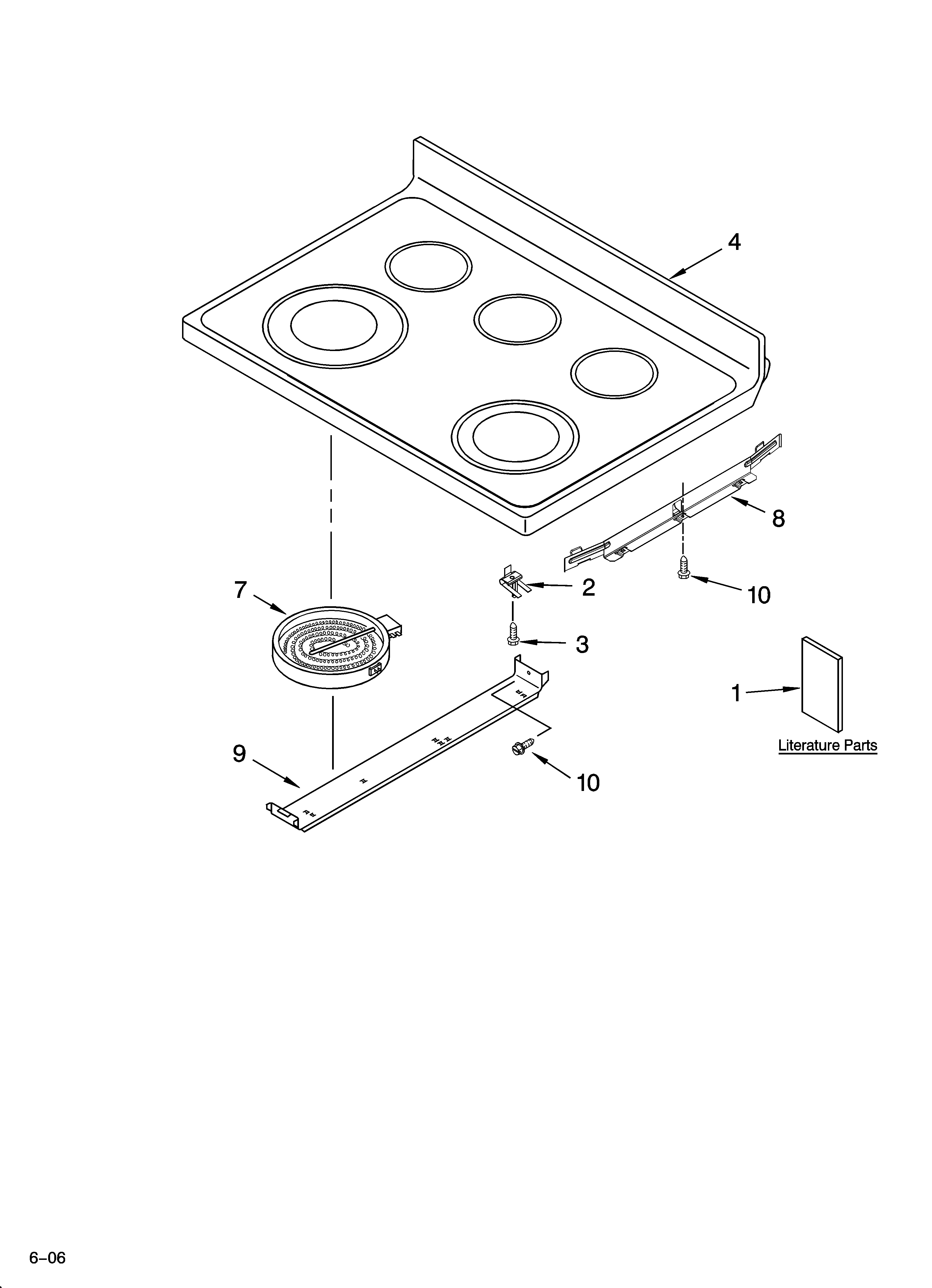 Whirlpool GR773LXSS1 cooktop parts diagram