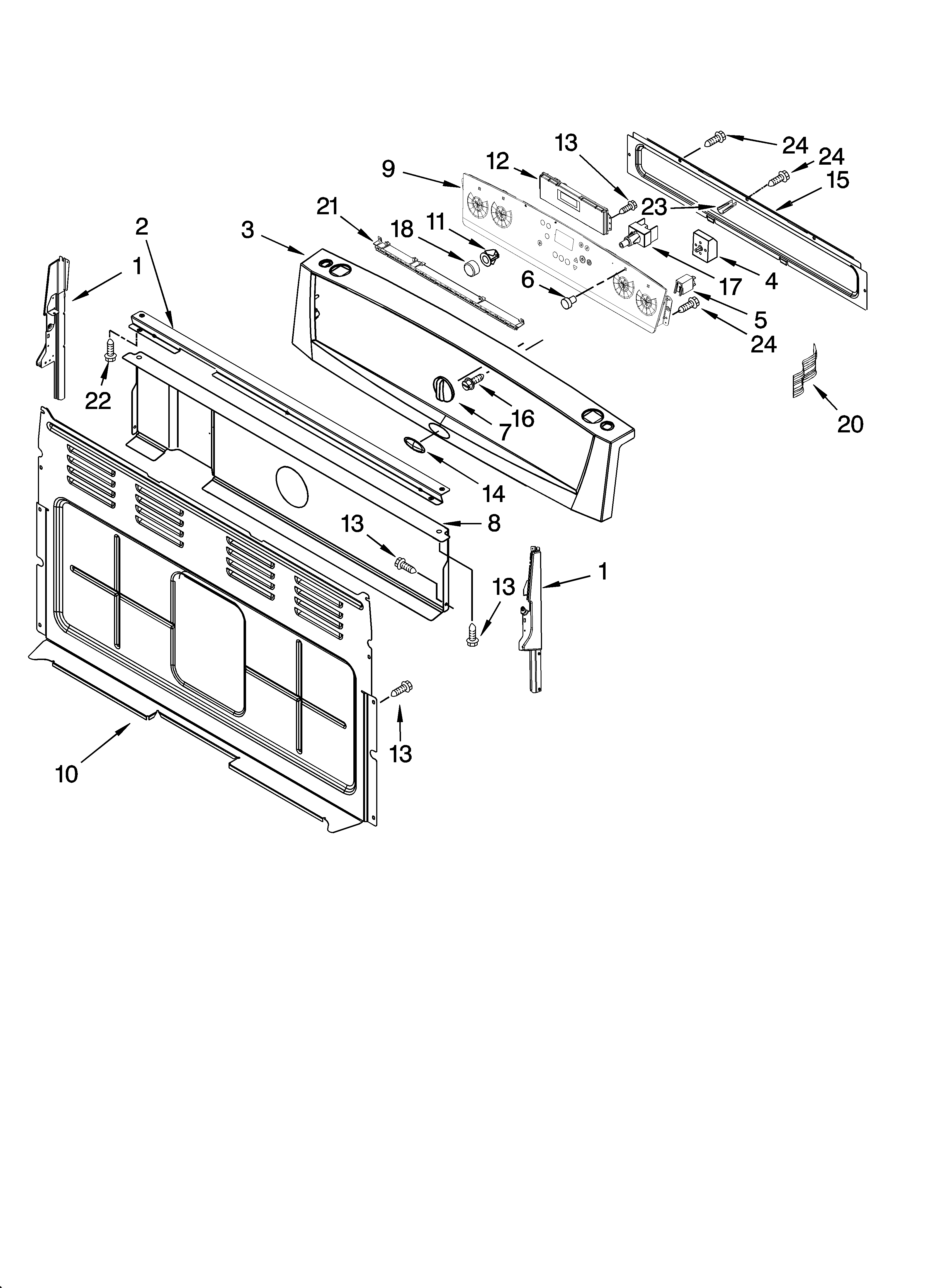Whirlpool GR773LXSS1 control panel parts diagram