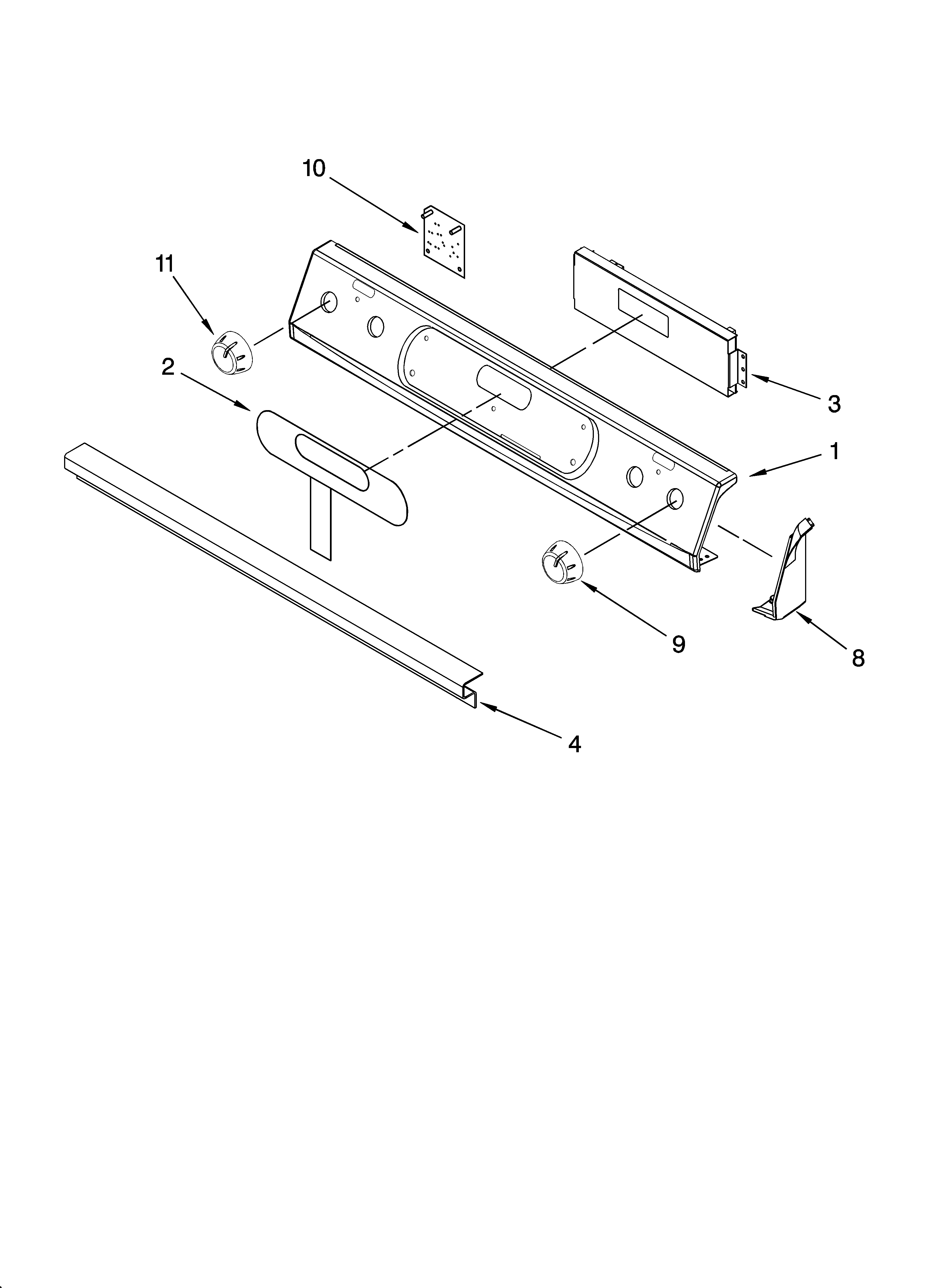 KitchenAid KGRA806PBT00 control panel parts diagram