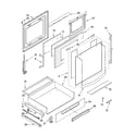 KitchenAid KGSA906PBL00 door and drawer parts diagram