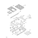KitchenAid KGSA906PWH01 cooktop parts diagram