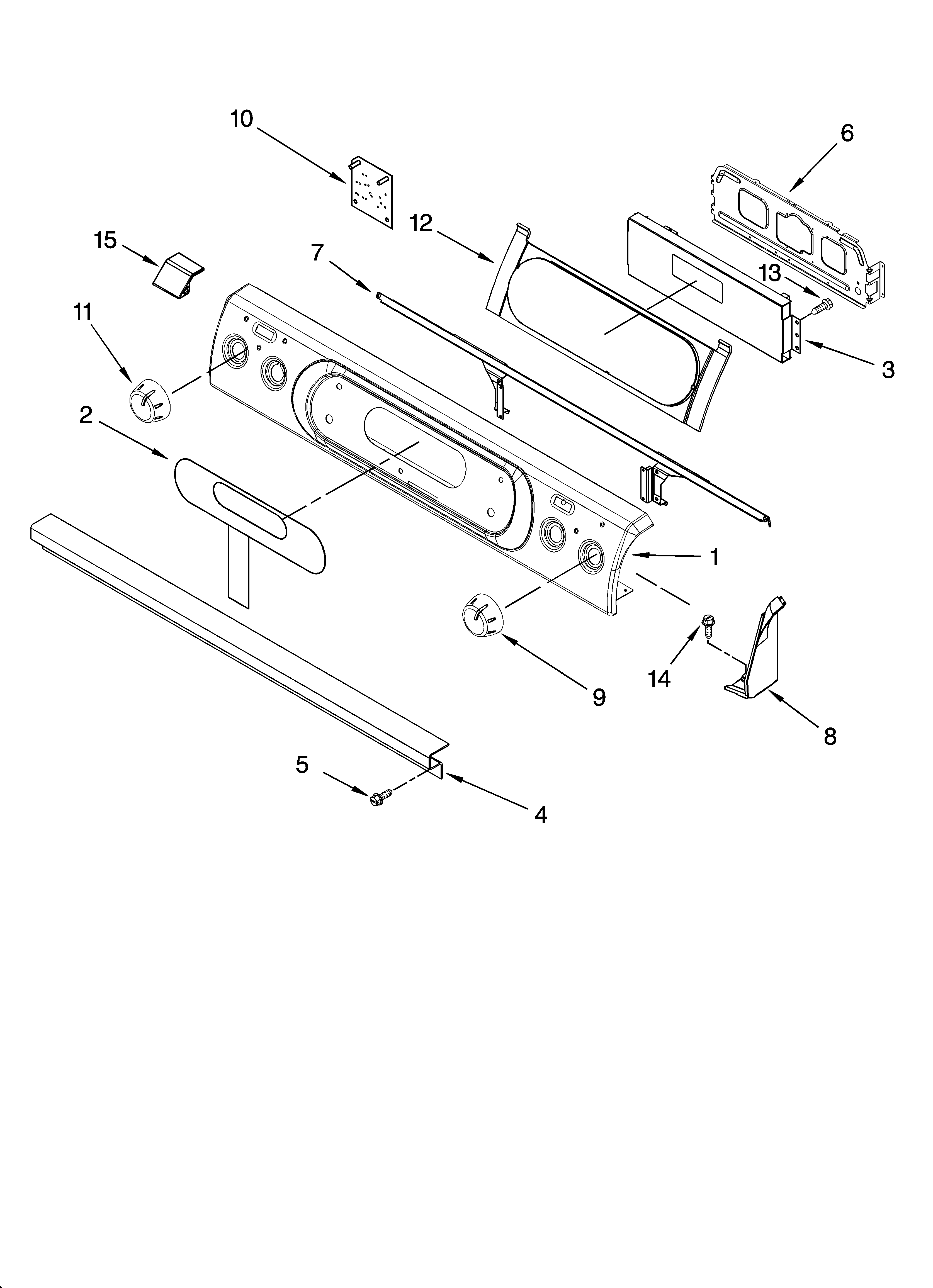 KitchenAid KGSA906PSS01 control panel parts, optional parts diagram