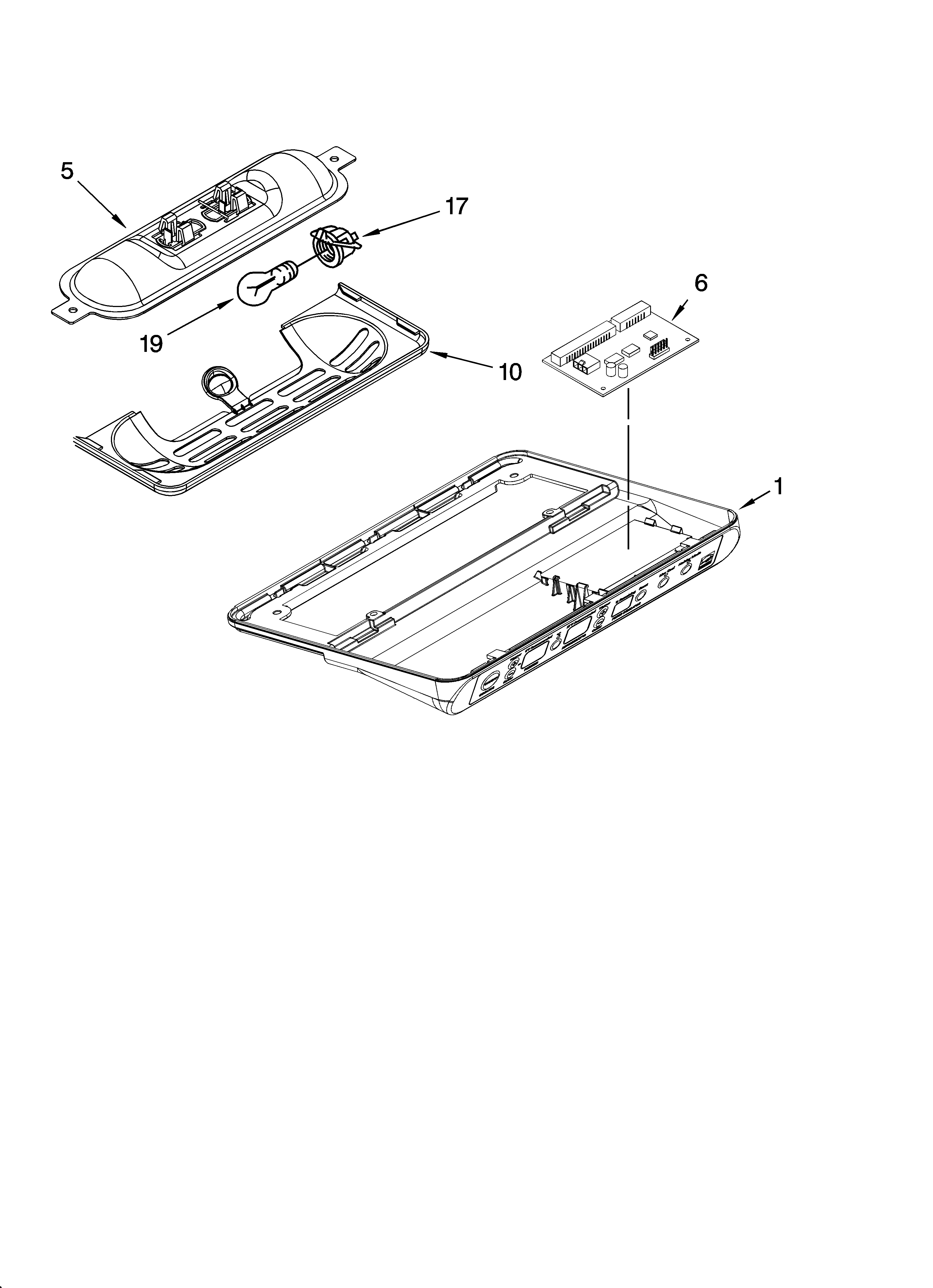 KitchenAid KSCS25INBL00 control parts diagram
