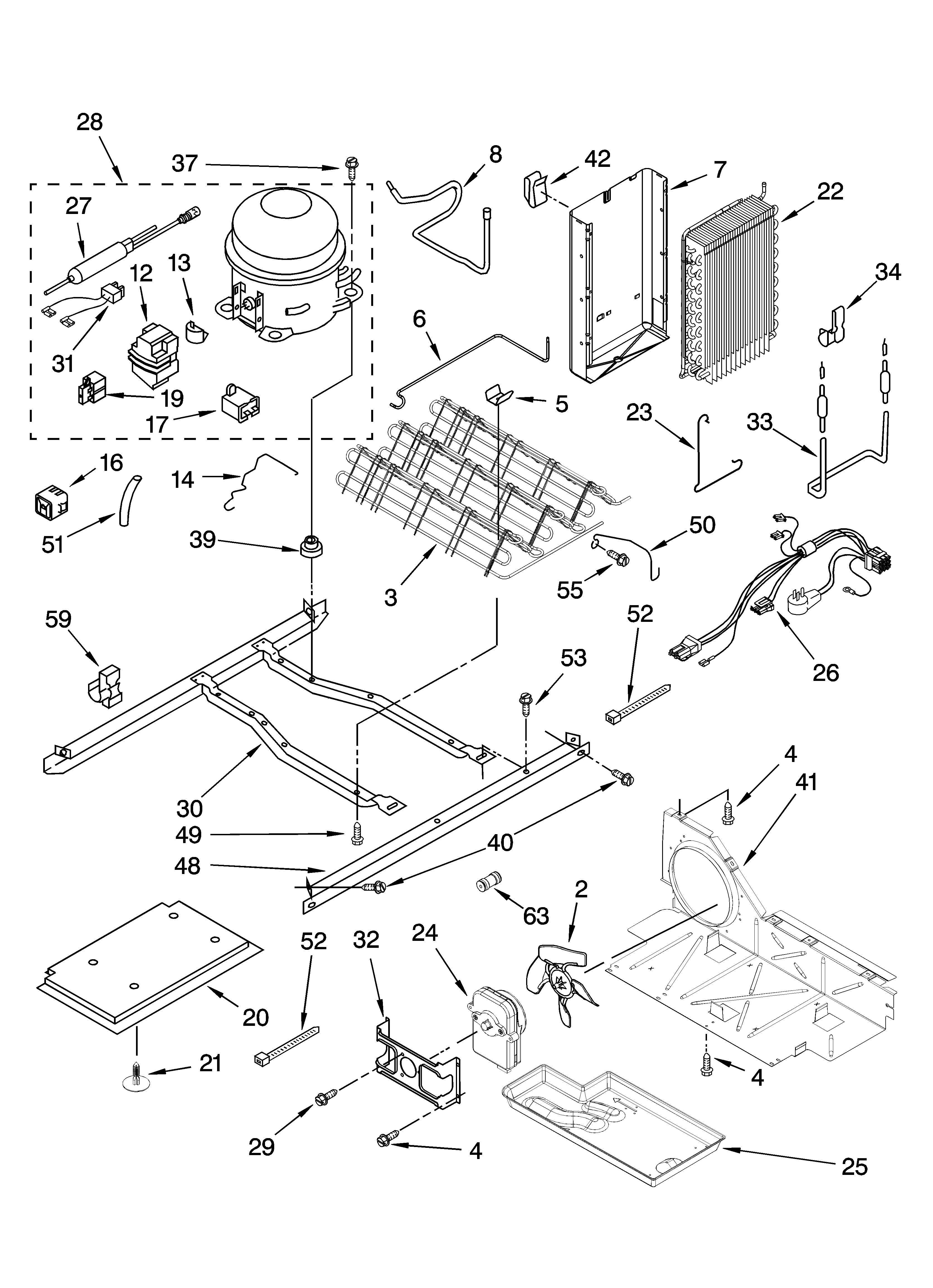 KitchenAid KSRW25CRSS03 unit parts diagram