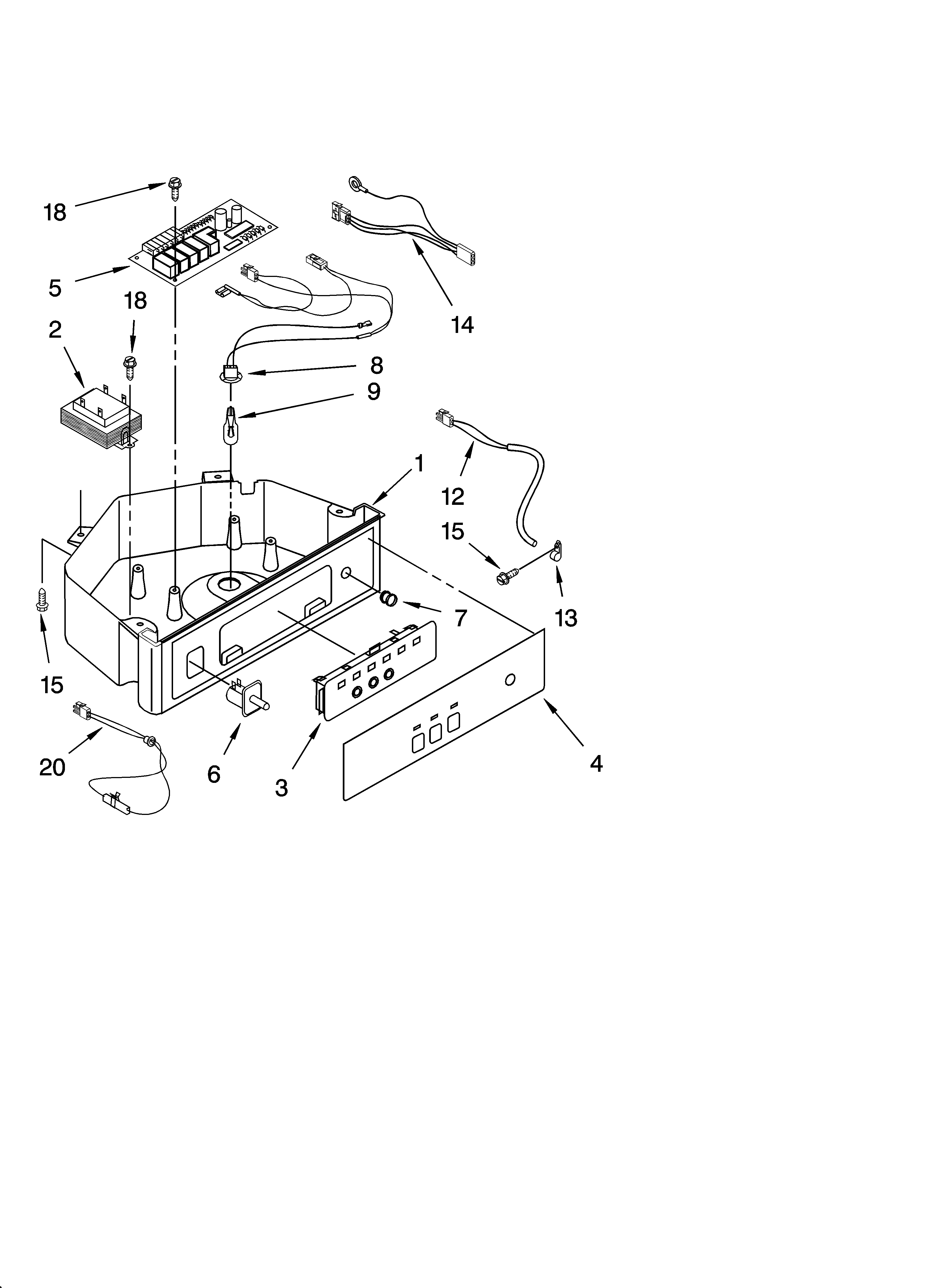 KitchenAid KUIA15PRLS5 control panel parts diagram