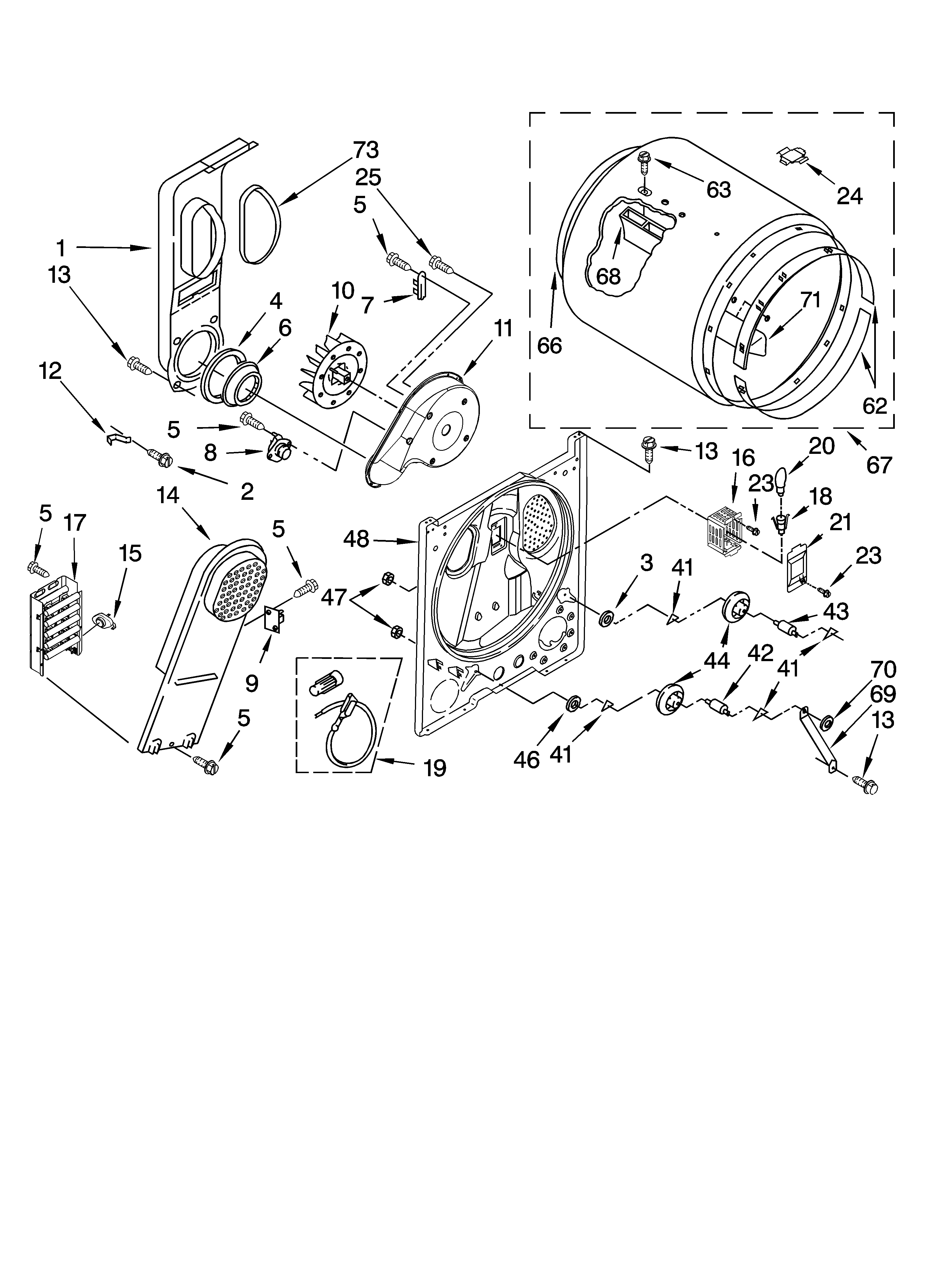 Whirlpool WED5540SQ0 bulkhead parts, optional parts (not included) diagram