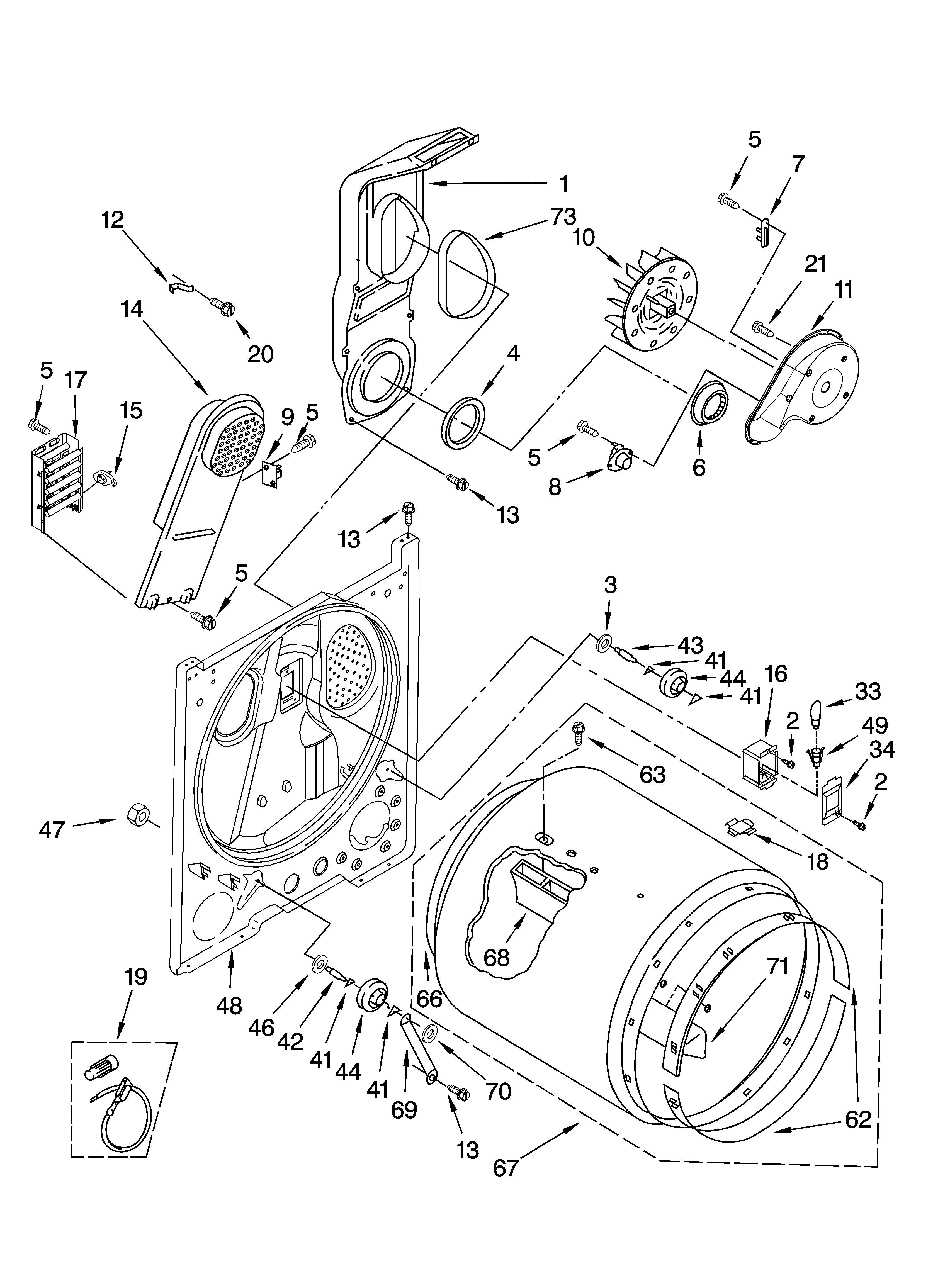 Whirlpool WED5600ST0 bulkhead parts, optional parts (not included) diagram