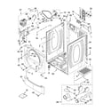 Whirlpool WED8410SW0 cabinet parts diagram
