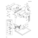 Whirlpool WGD5530SQ0 top and console parts diagram