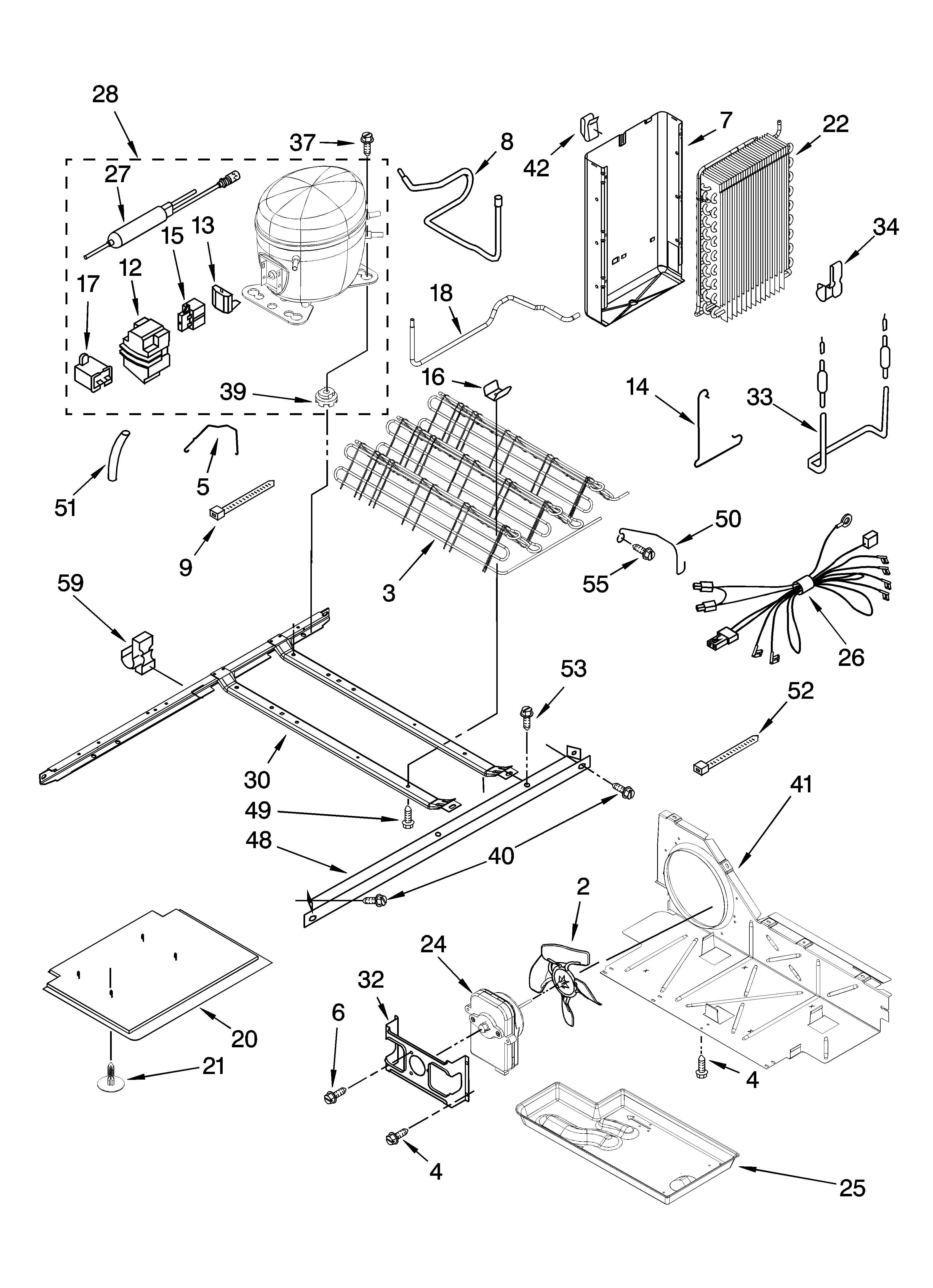 Whirlpool 6ED2FHKXKQ05 unit parts, optional parts (not included) diagram