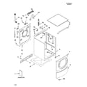 Whirlpool 7MGHW9400PW2 top and cabinet parts diagram