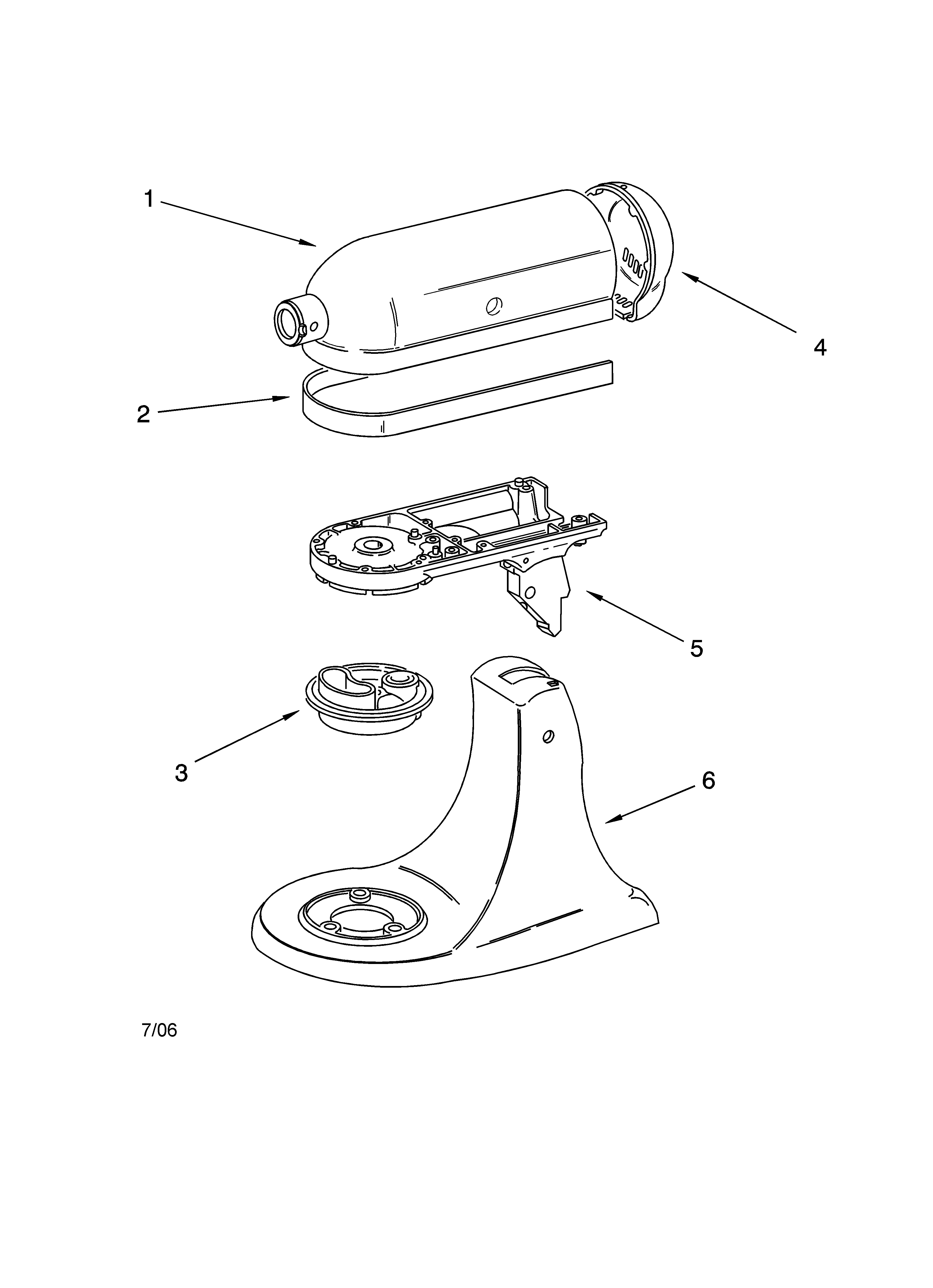KitchenAid 9KSM90GN1 color variation parts diagram