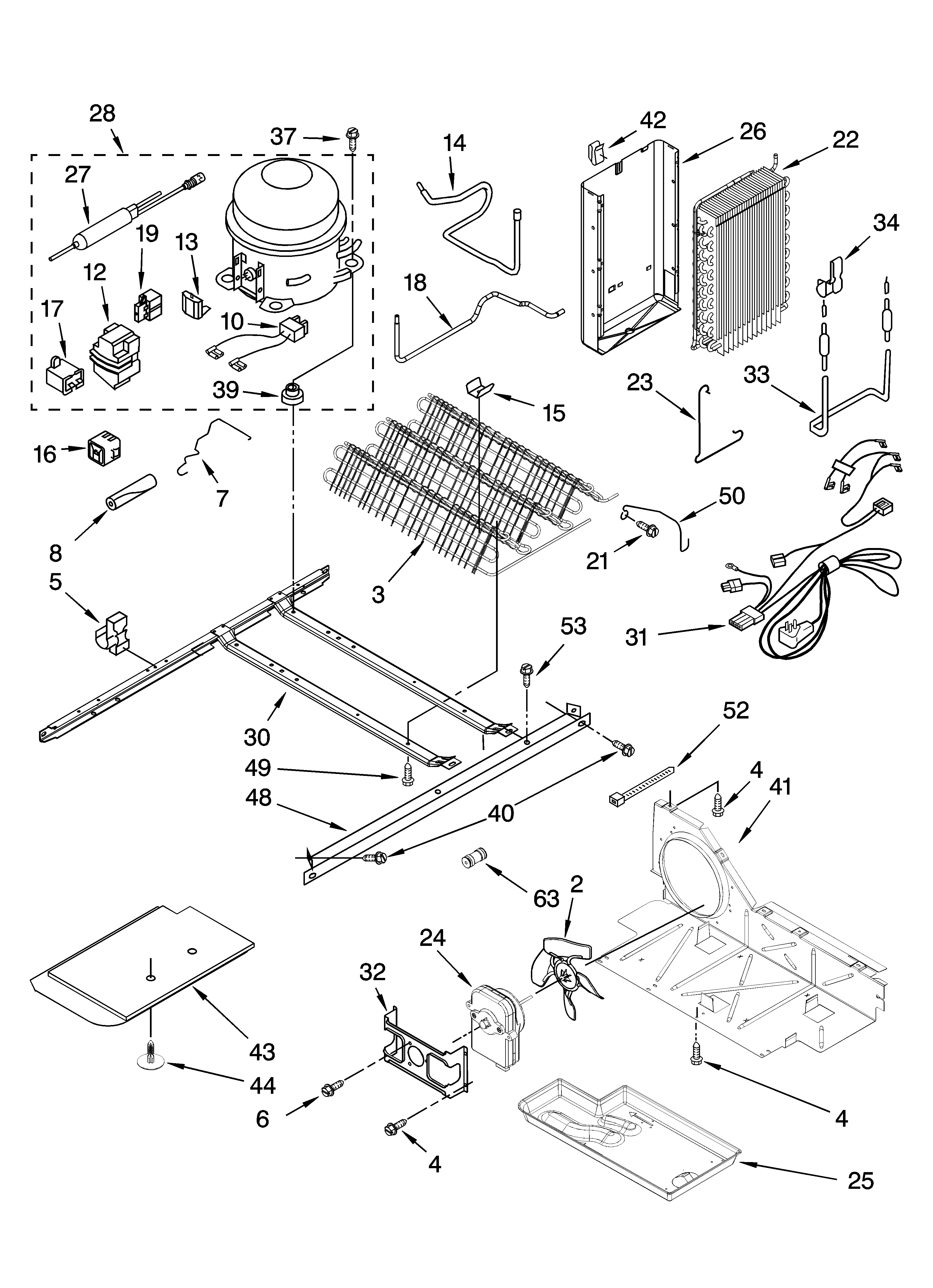 Whirlpool ED5VHGXML14 unit parts diagram