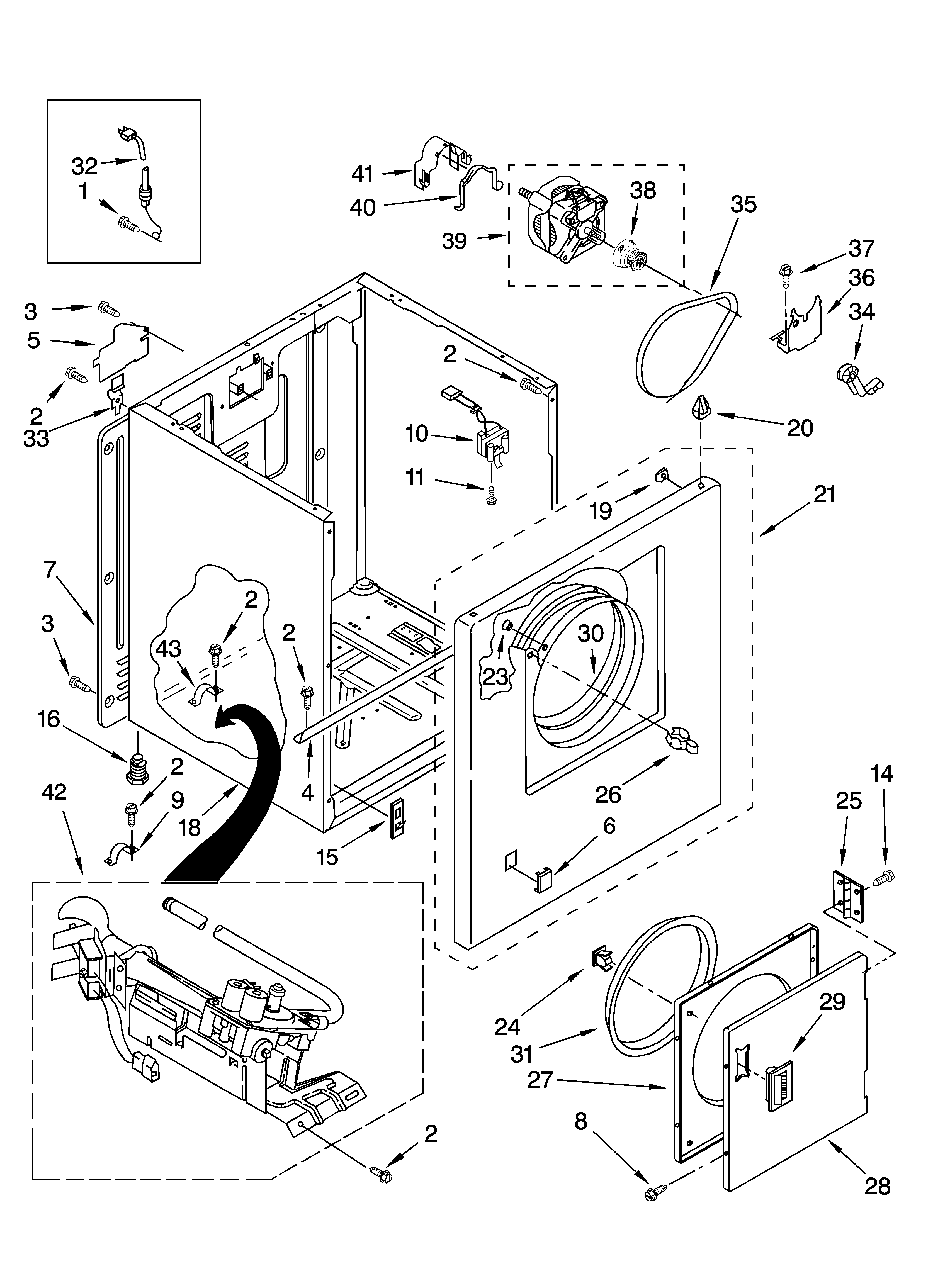 Estate EGD4100SQ0 cabinet parts diagram