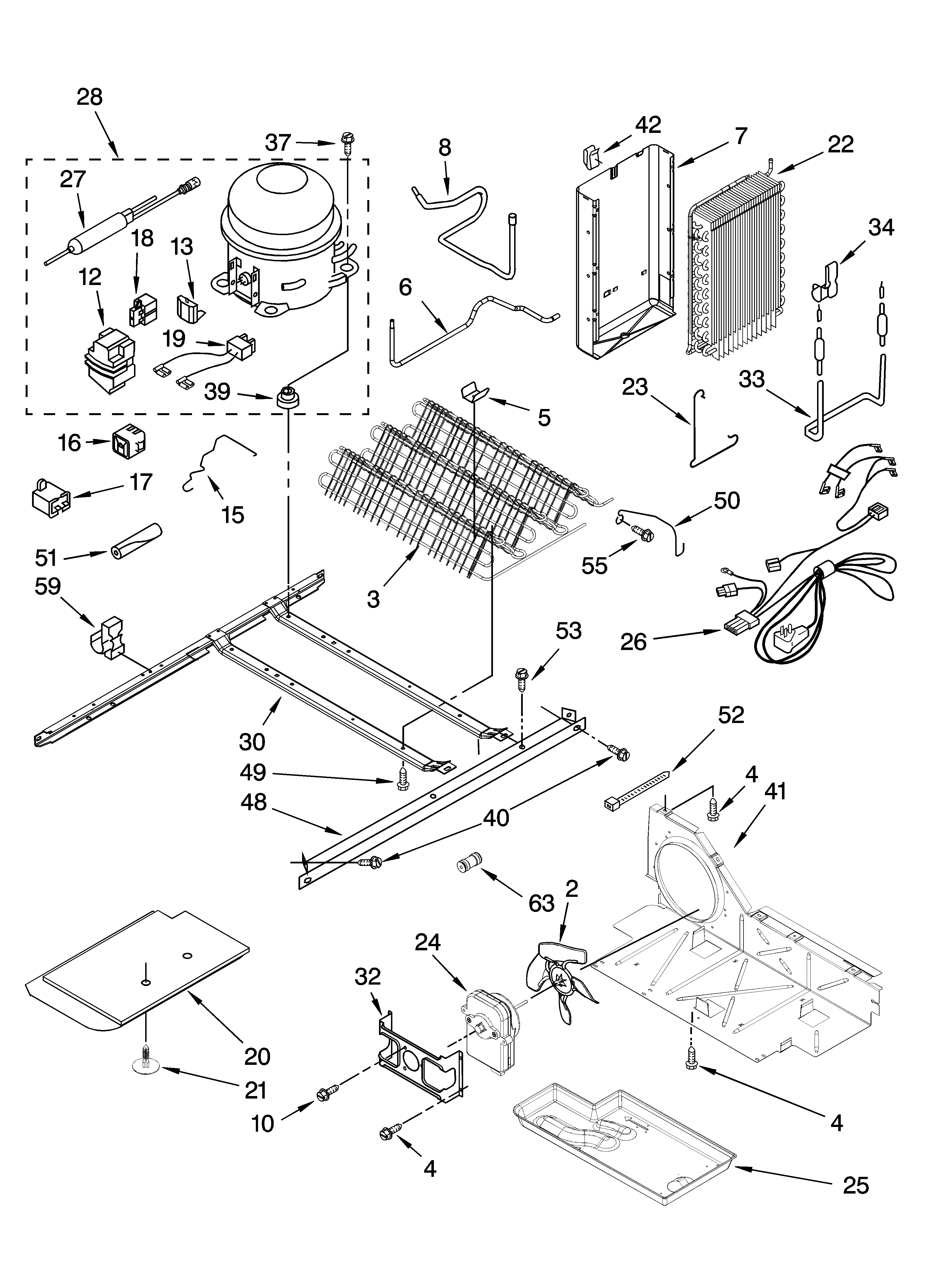 Whirlpool ES5FHAXSB01 unit parts diagram