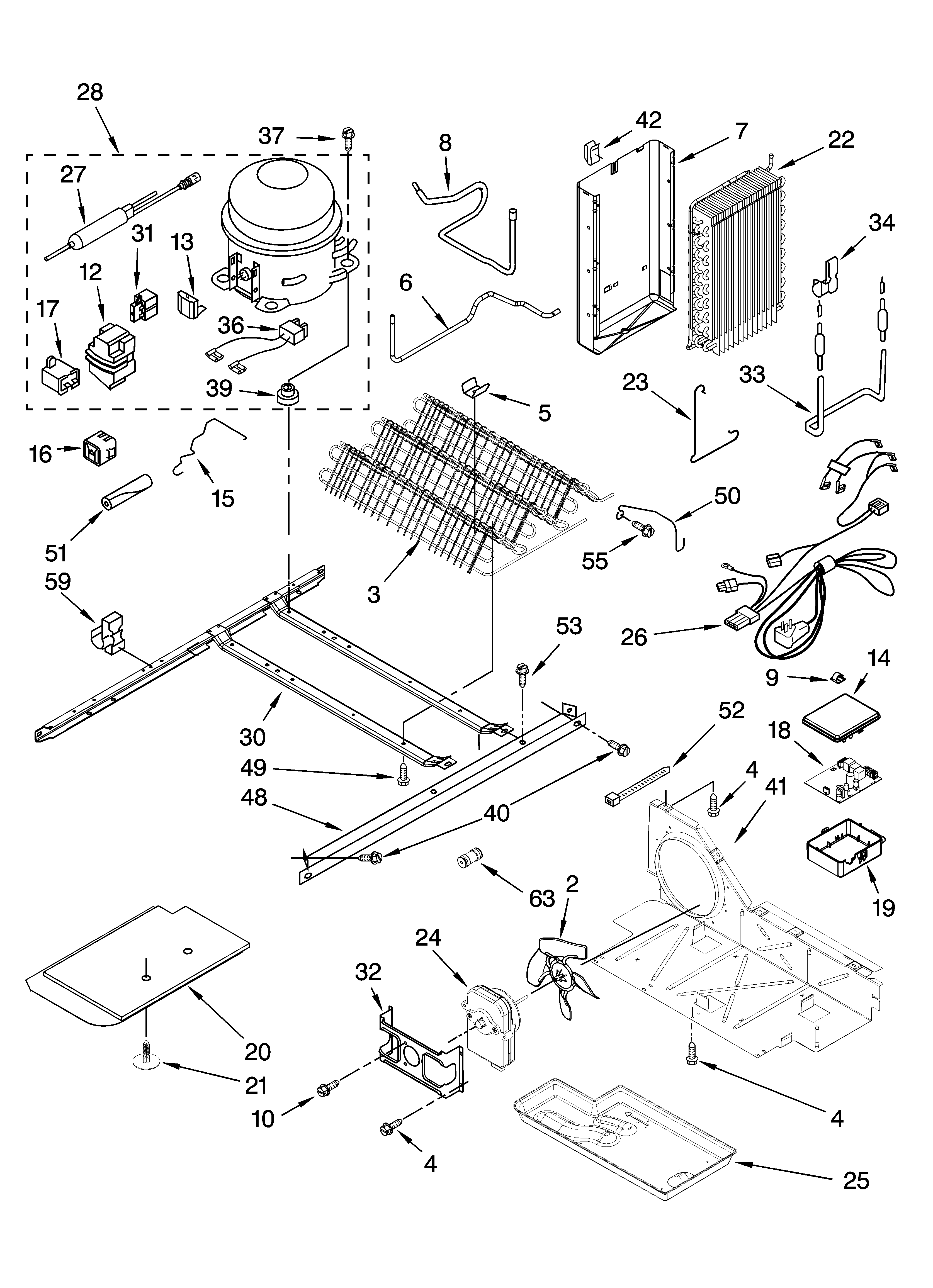 Whirlpool GD5SHAXNS03 unit parts diagram