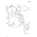 Whirlpool GHW9100LW2 top and cabinet parts diagram