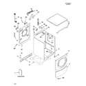 Whirlpool GHW9460PL4 top and cabinet parts diagram
