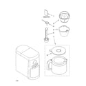 KitchenAid KCM534OB0 carafe and filter parts diagram