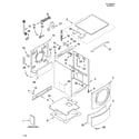 KitchenAid KHWS02RMT3 top and cabinet parts diagram