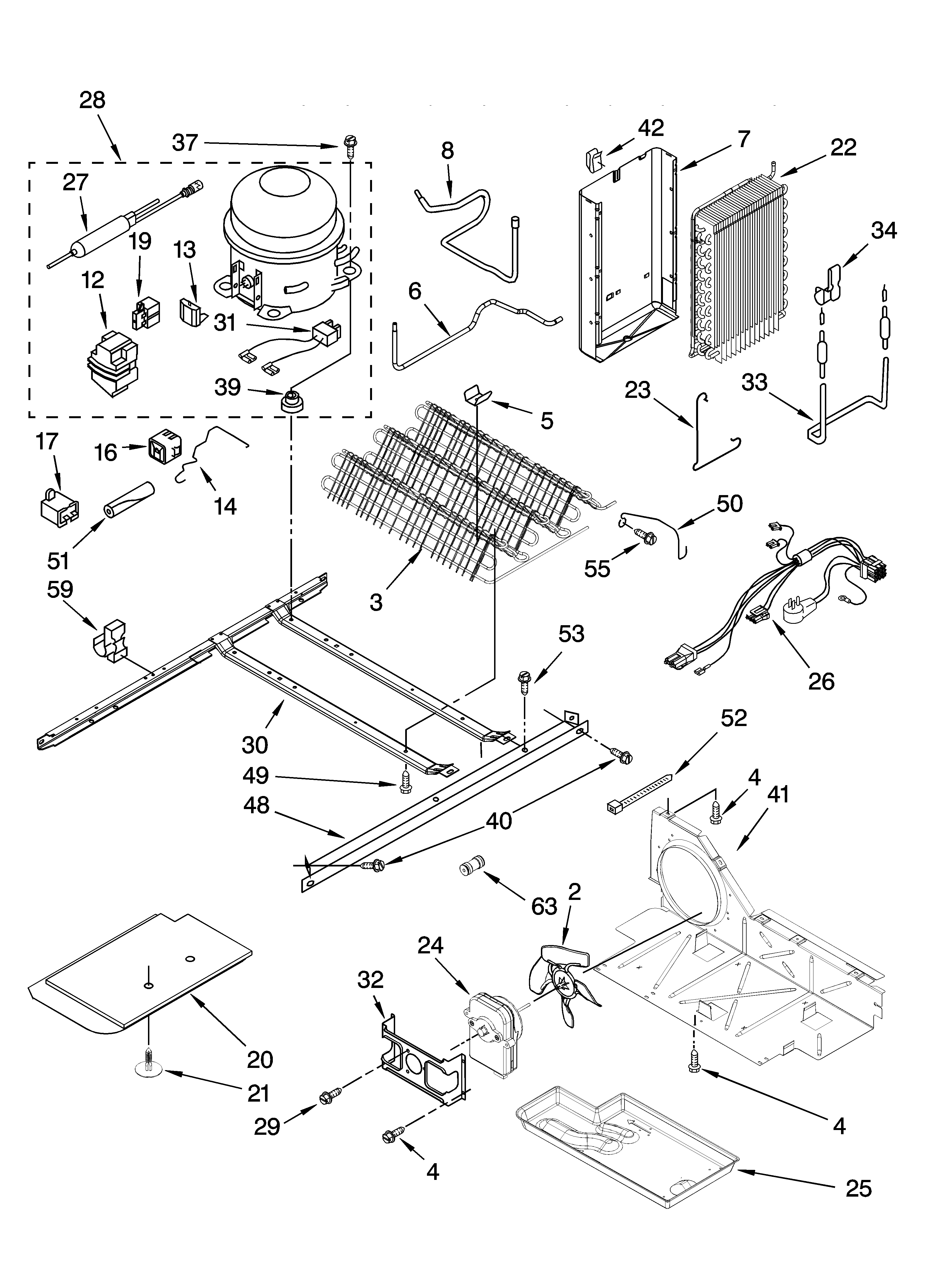 KitchenAid KSRA25CNSS02 unit parts diagram