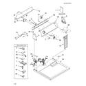 Whirlpool WGD5320SQ0 top and console parts diagram