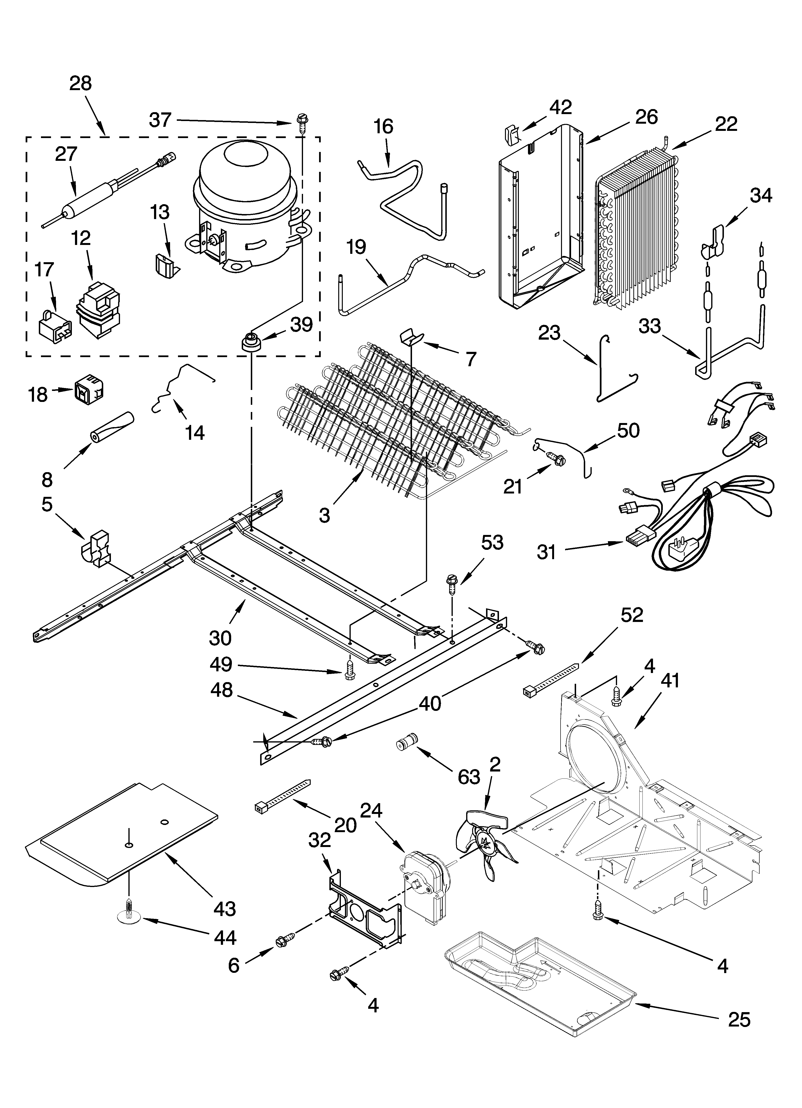 Whirlpool 5VES3FHGRS02 unit parts diagram