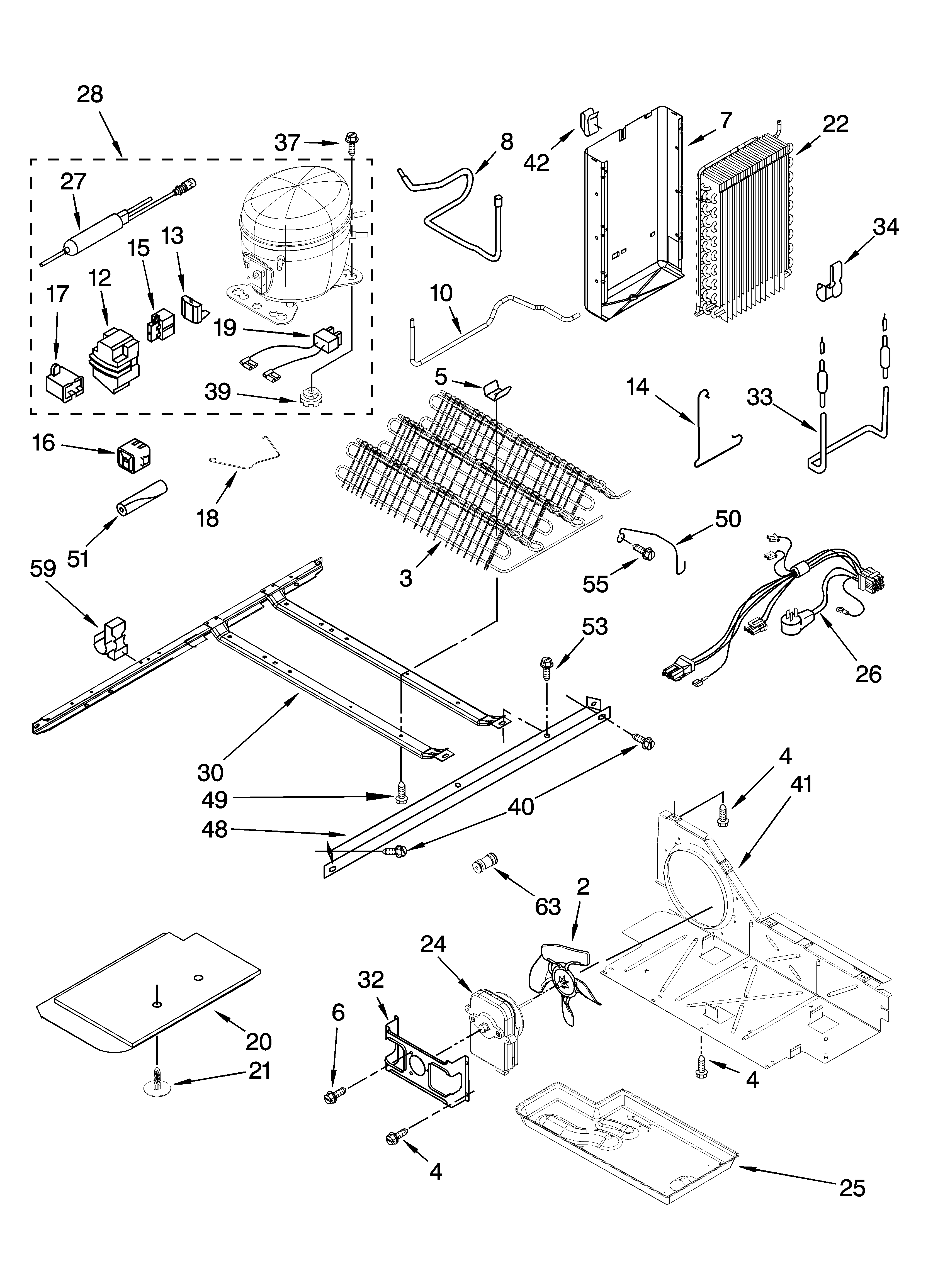 Whirlpool ED2FHAXSL02 unit parts diagram