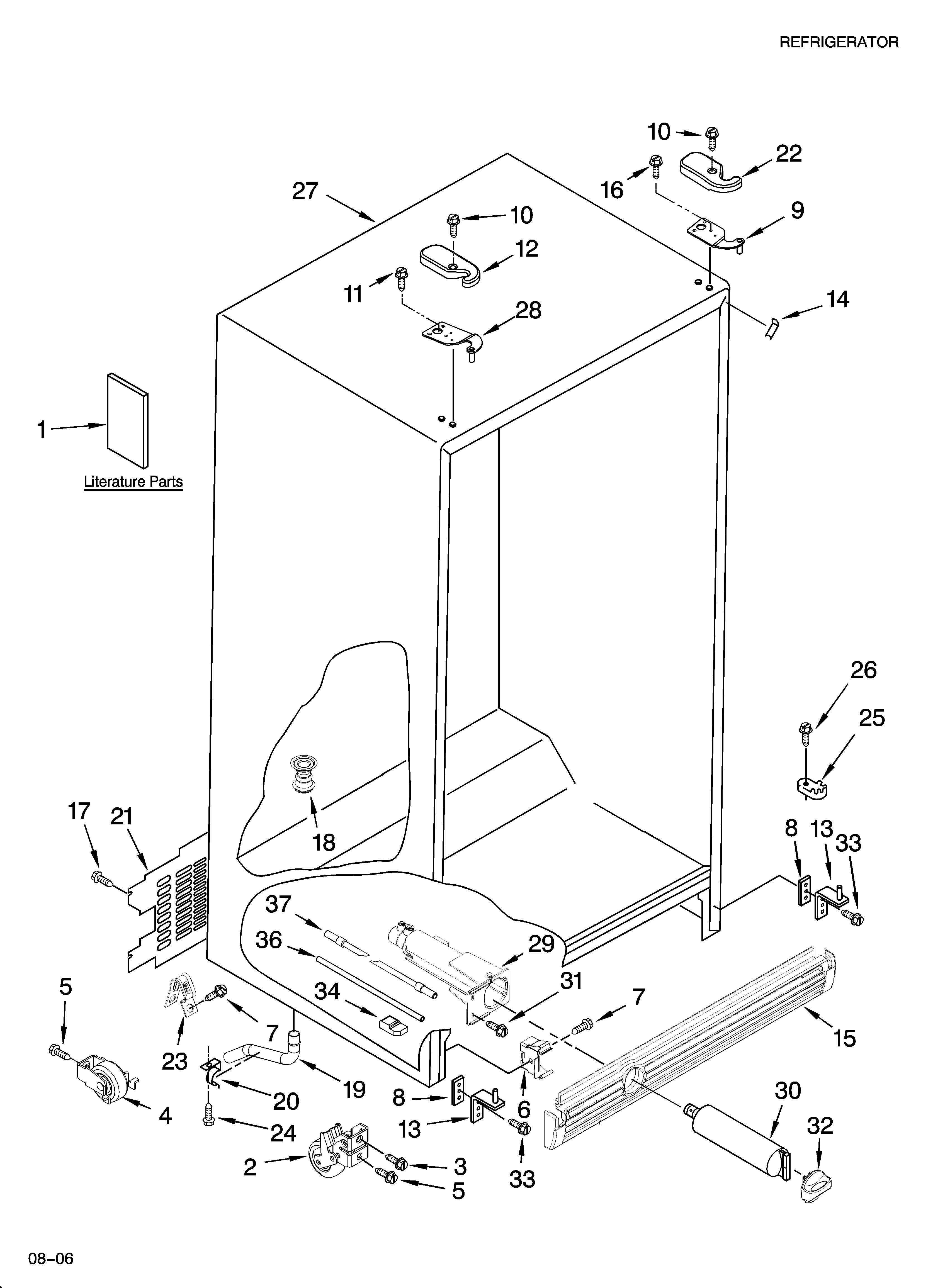 Whirlpool ED2GHEXNL03 cabinet parts diagram